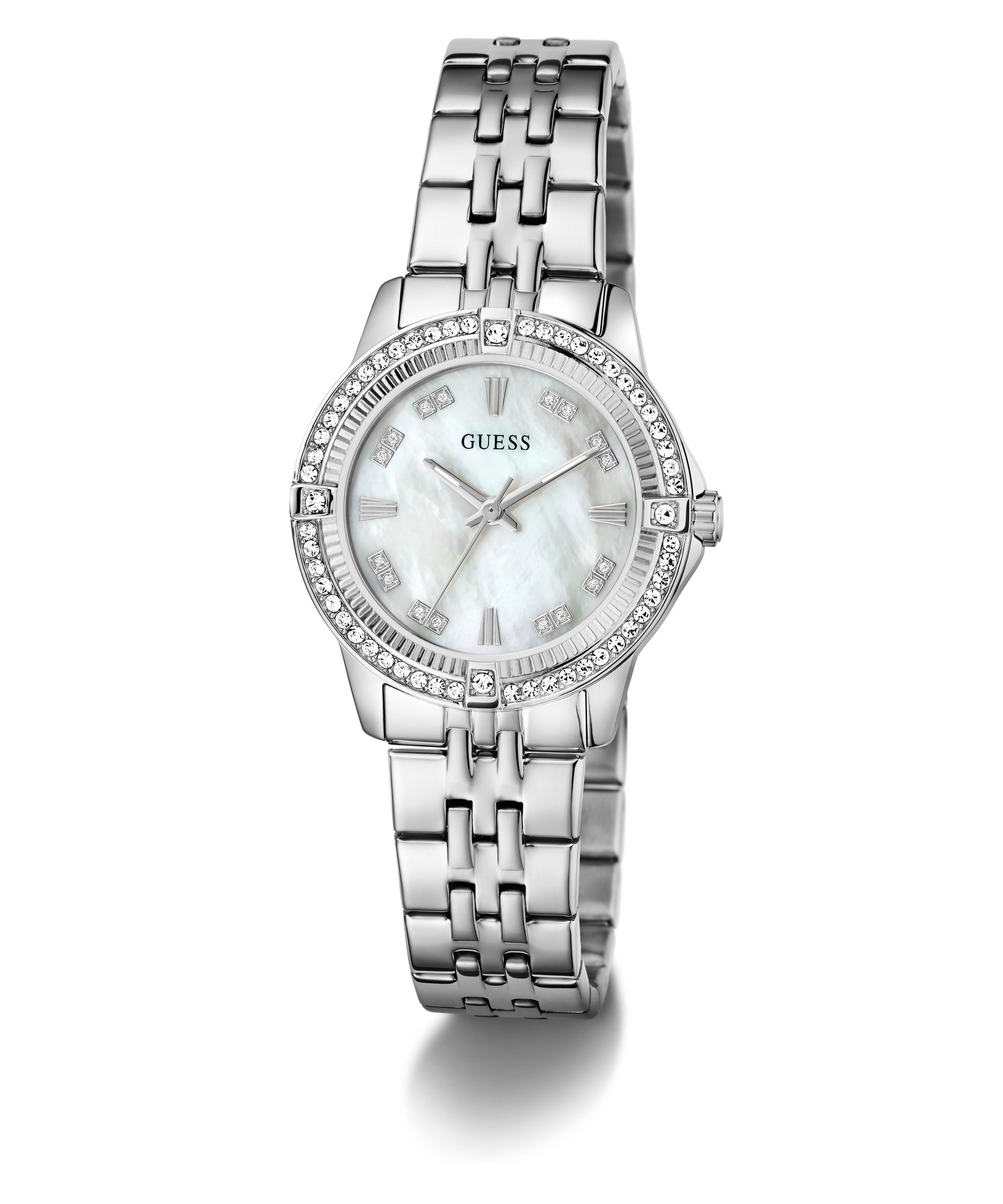 Guess Quarzuhr »COLETTE« Armbanduhr, Damenuhr, Edelstahlarmband, analog
