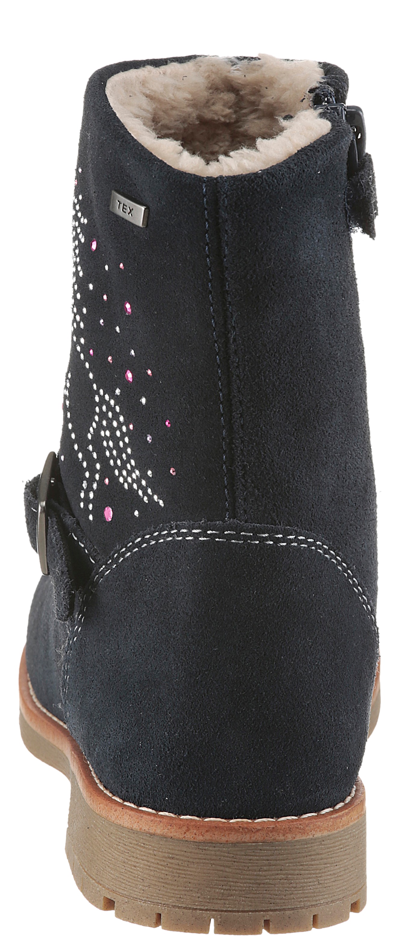 Lurchi Winterboots »Freya TEX, WMS mittel«, Stiefel mit Glitzer-Pferd, Größenschablone zum Download