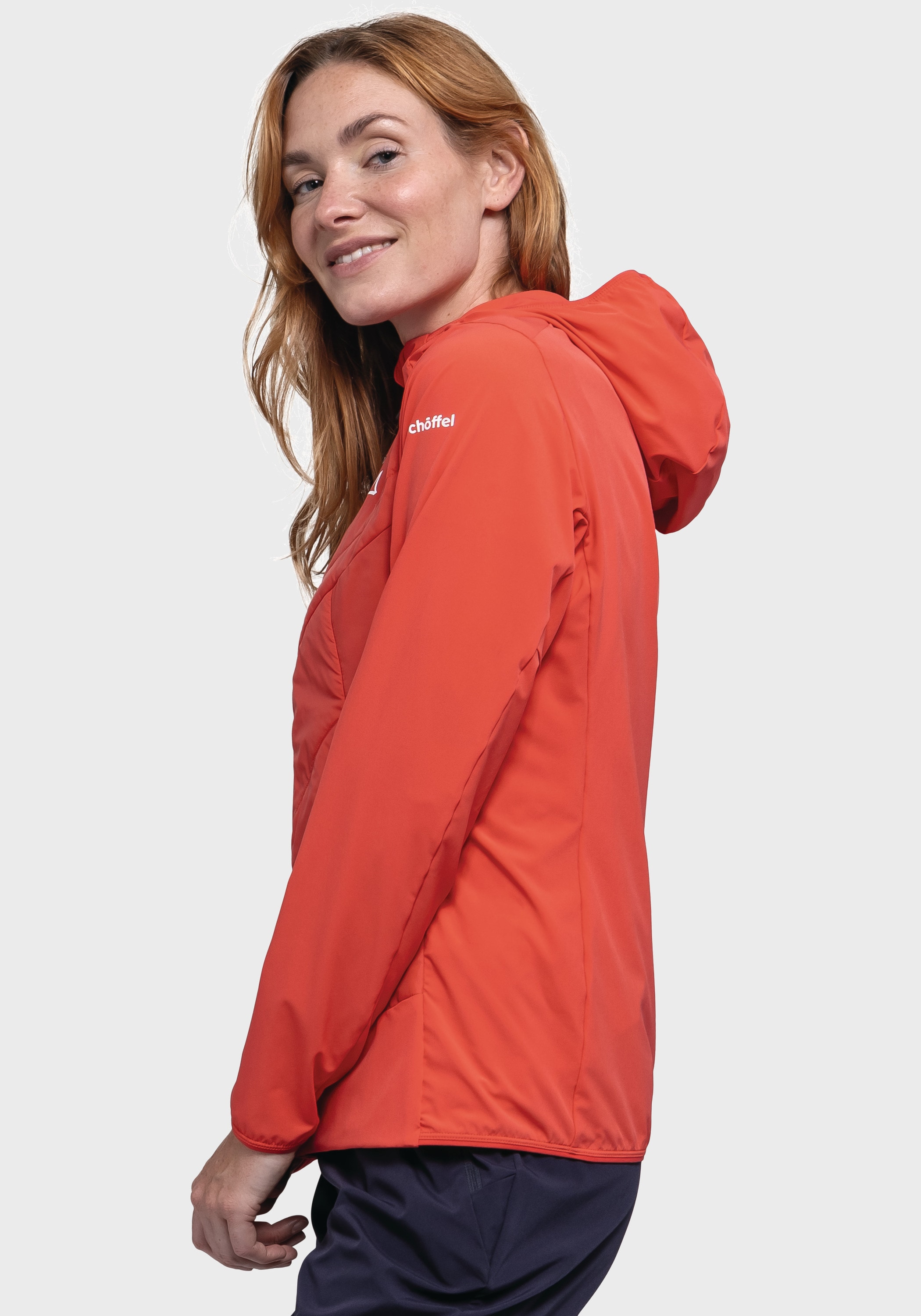 Schöffel Funktionsjacke »Hiking Hybrid Jk Style Blaueis WMS«, mit Kapuze