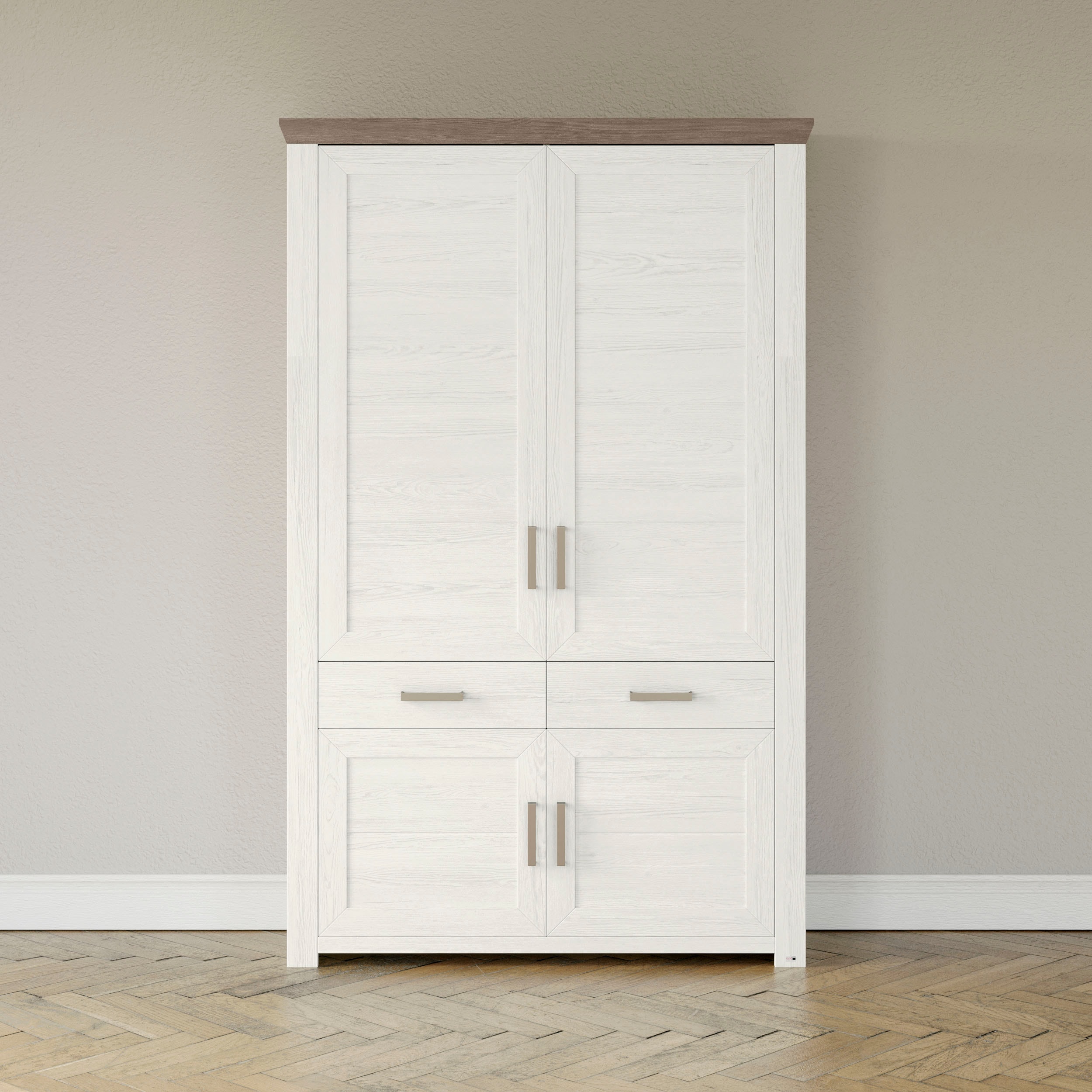 Set One By Musterring Regalelement »York« mit viel Stauraum in braun, Größe B/H/T: 129 cm x 206,6 cm x 42,2 cm