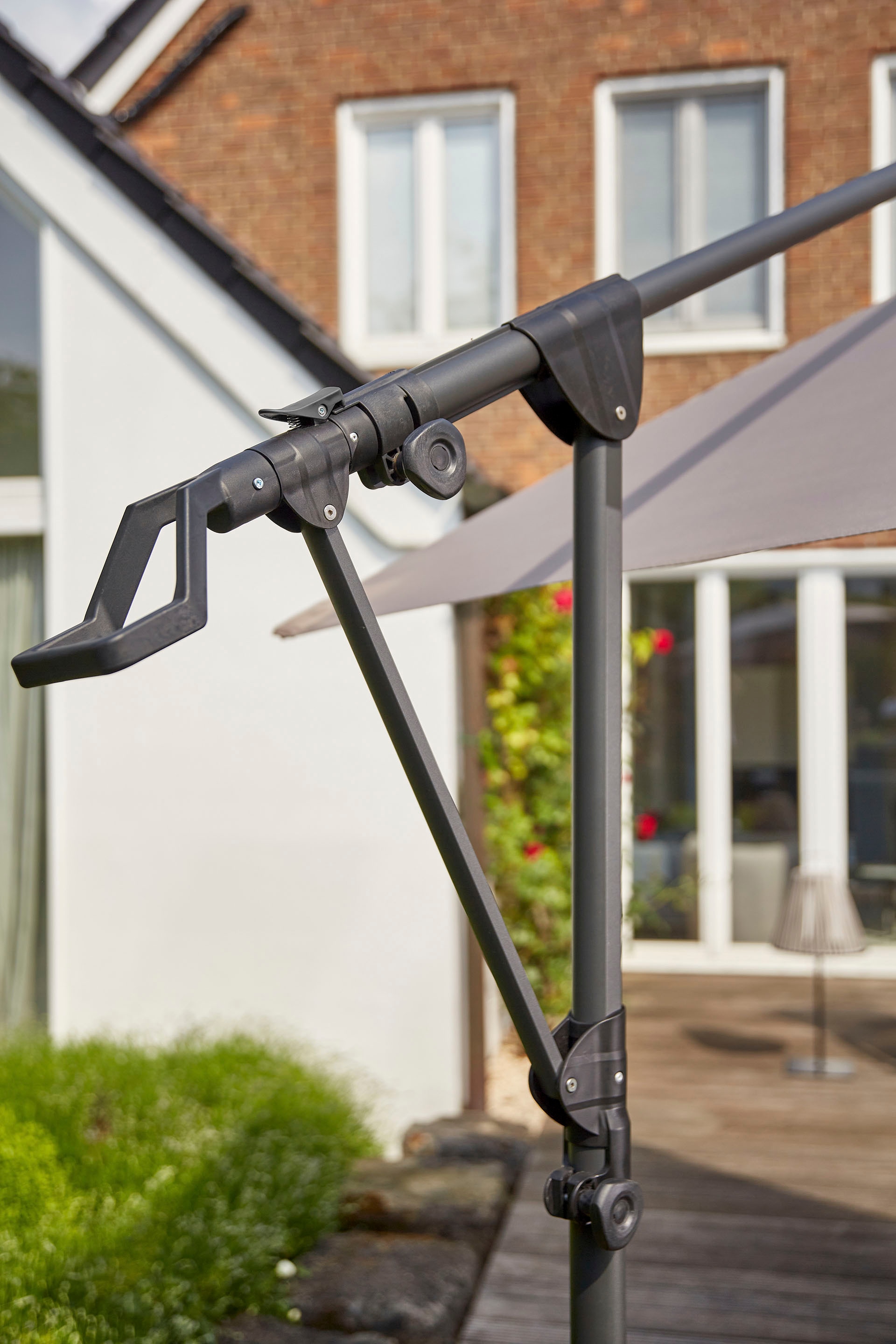 Siena Garden Ampelschirm »Leo N+«, (Set), Ø3m, inkl. 2 Beschwerungsplatten und Schutzhülle