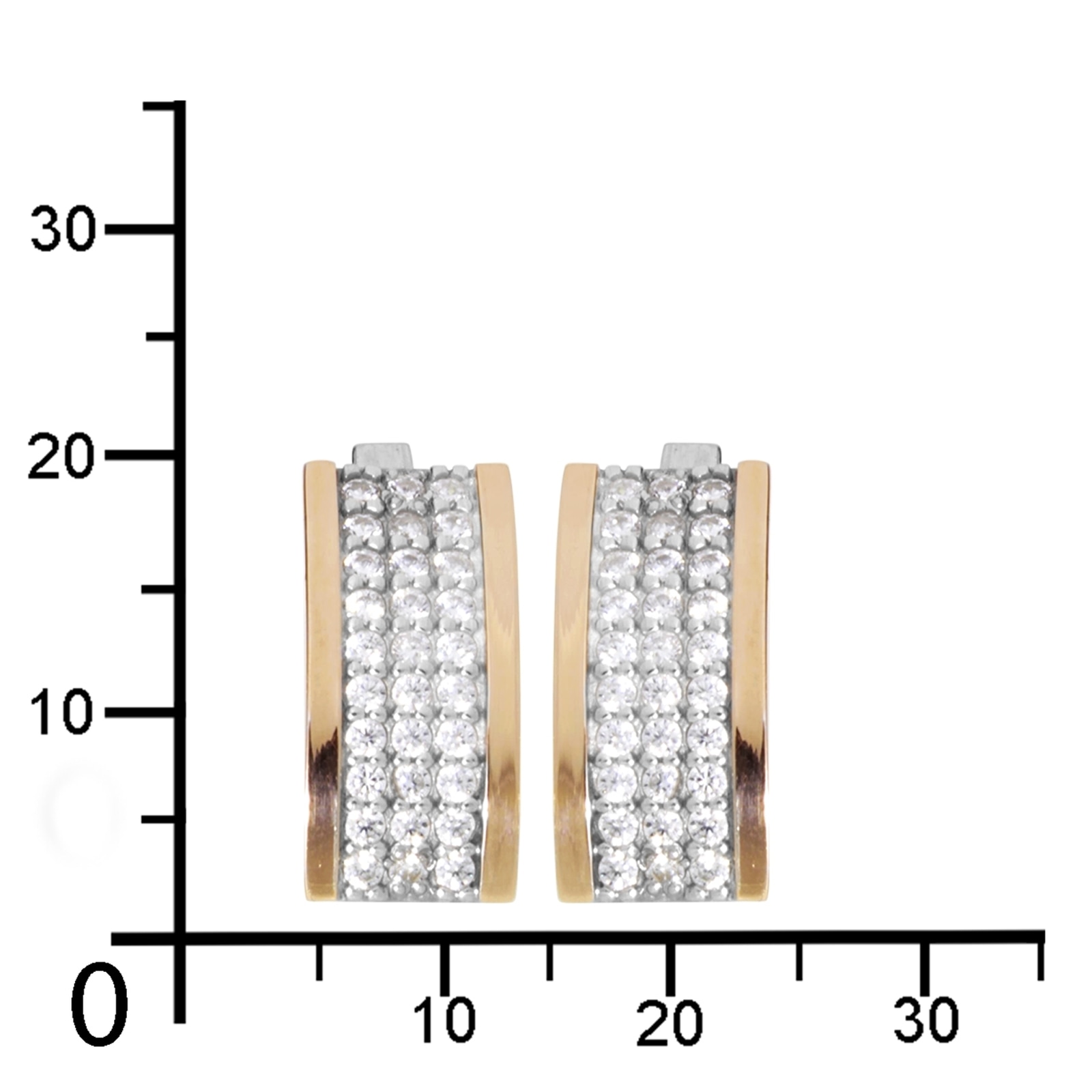 OSTSEE-SCHMUCK Paar Ohrstecker »- Sunny Exklusiv - Silber 925/000 & Gold 585/000 - Zirkonia«