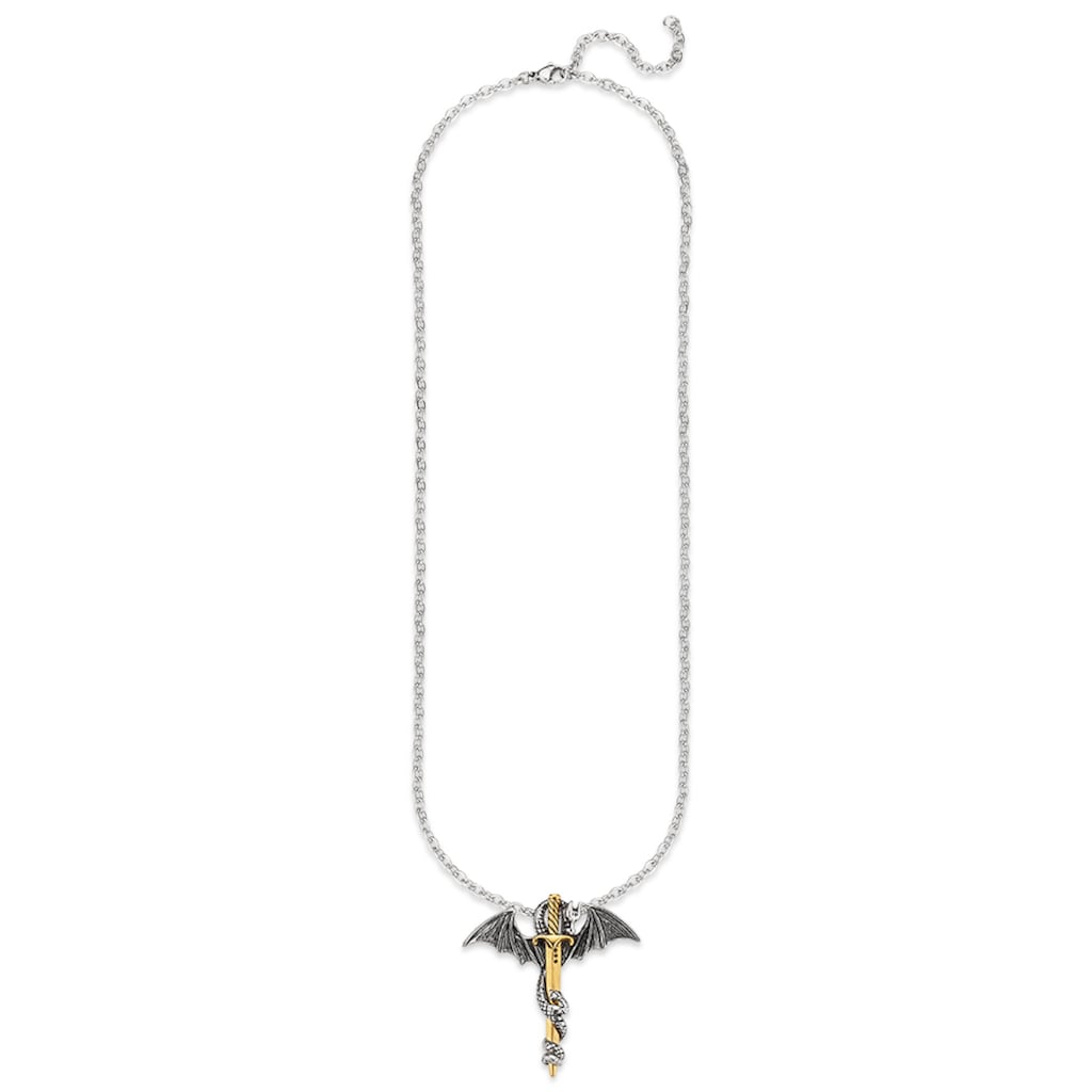 Bruno Banani Kette mit Anhänger »Schmuck Geschenk, Halskette Drache Schwert Kreuz Ankerette Silber Gold«