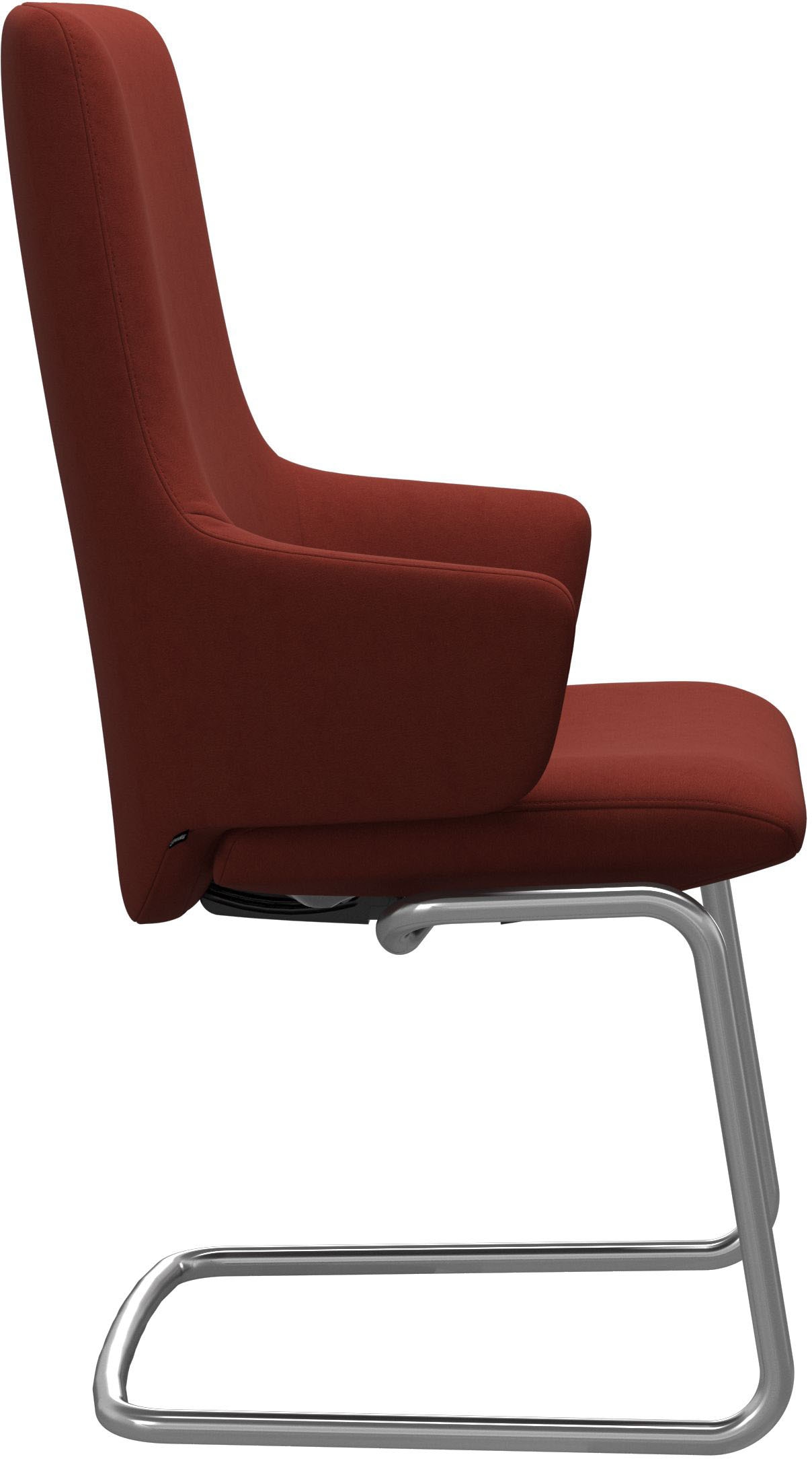 Stressless® Polsterstuhl »Laurel«, Microfaser DINAMICA, High Back mit Armlehne, Größe L, mit Beinen aus Stahl in Schwarz matt