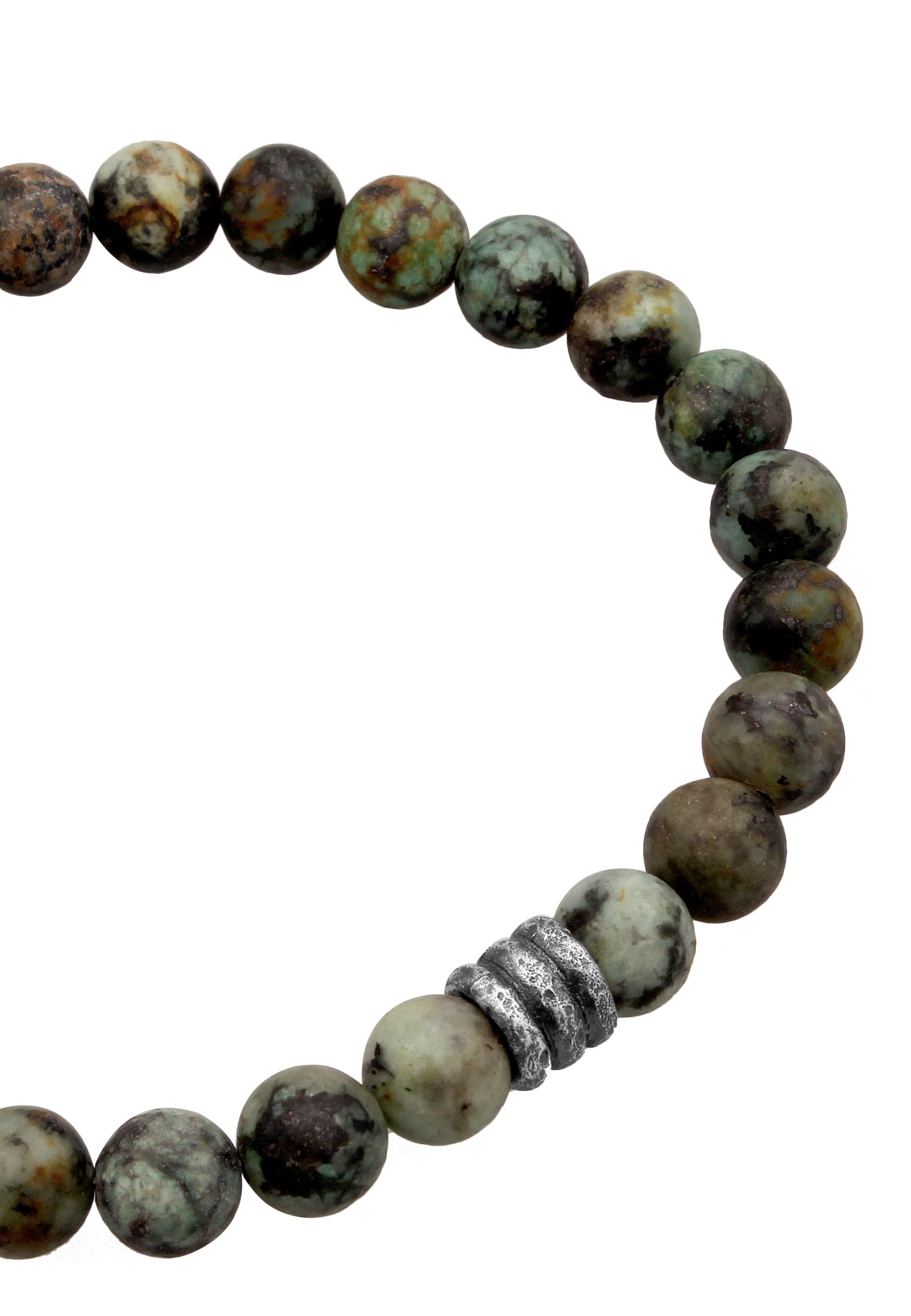 HAZE & GLORY Armkette »Armband Steinarmband Türkis Grünlich-Braun 925 Sterling Silber«