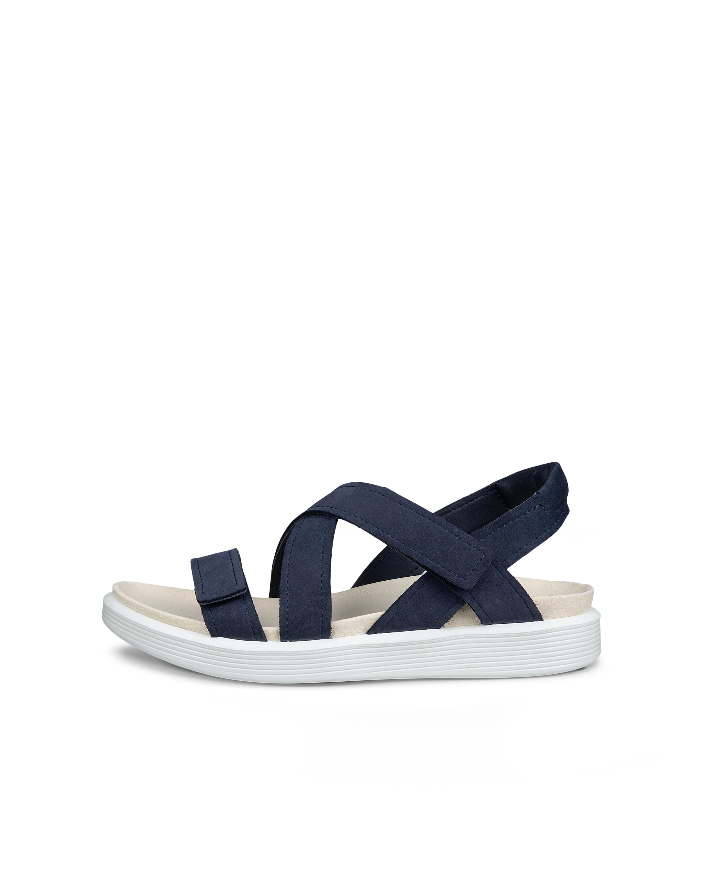 Ecco Sandale »SOFT SANDAL W CROSS STRAP«  Riemchensandale, Sommerschuh mit praktischem Klettverschluss
