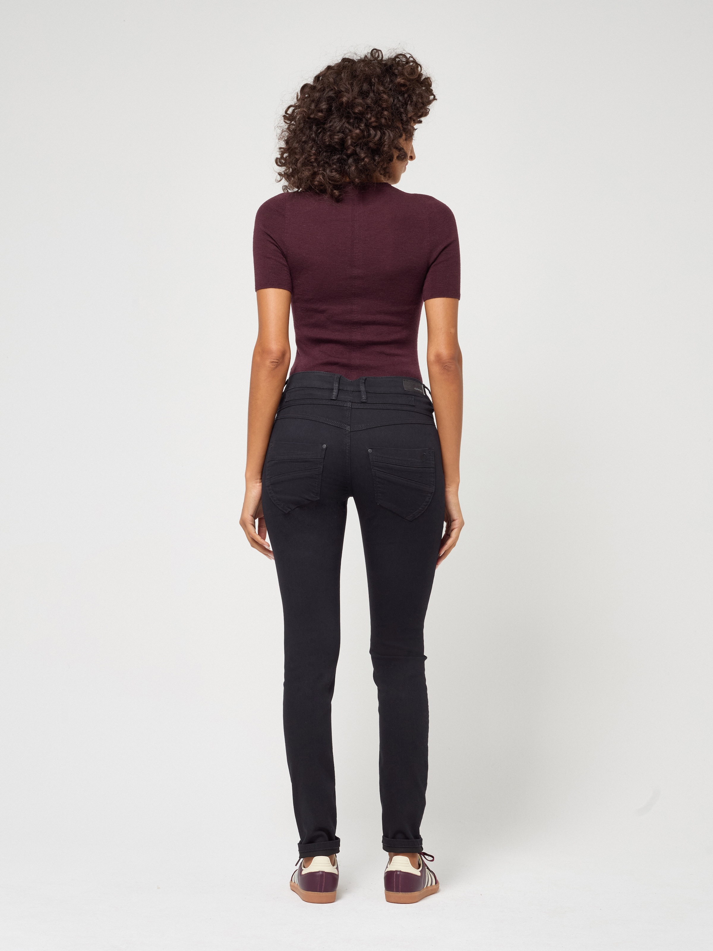 GANG Skinny-fit-Jeans »94MEDINA« mit stylischer halb offener Knopfleiste