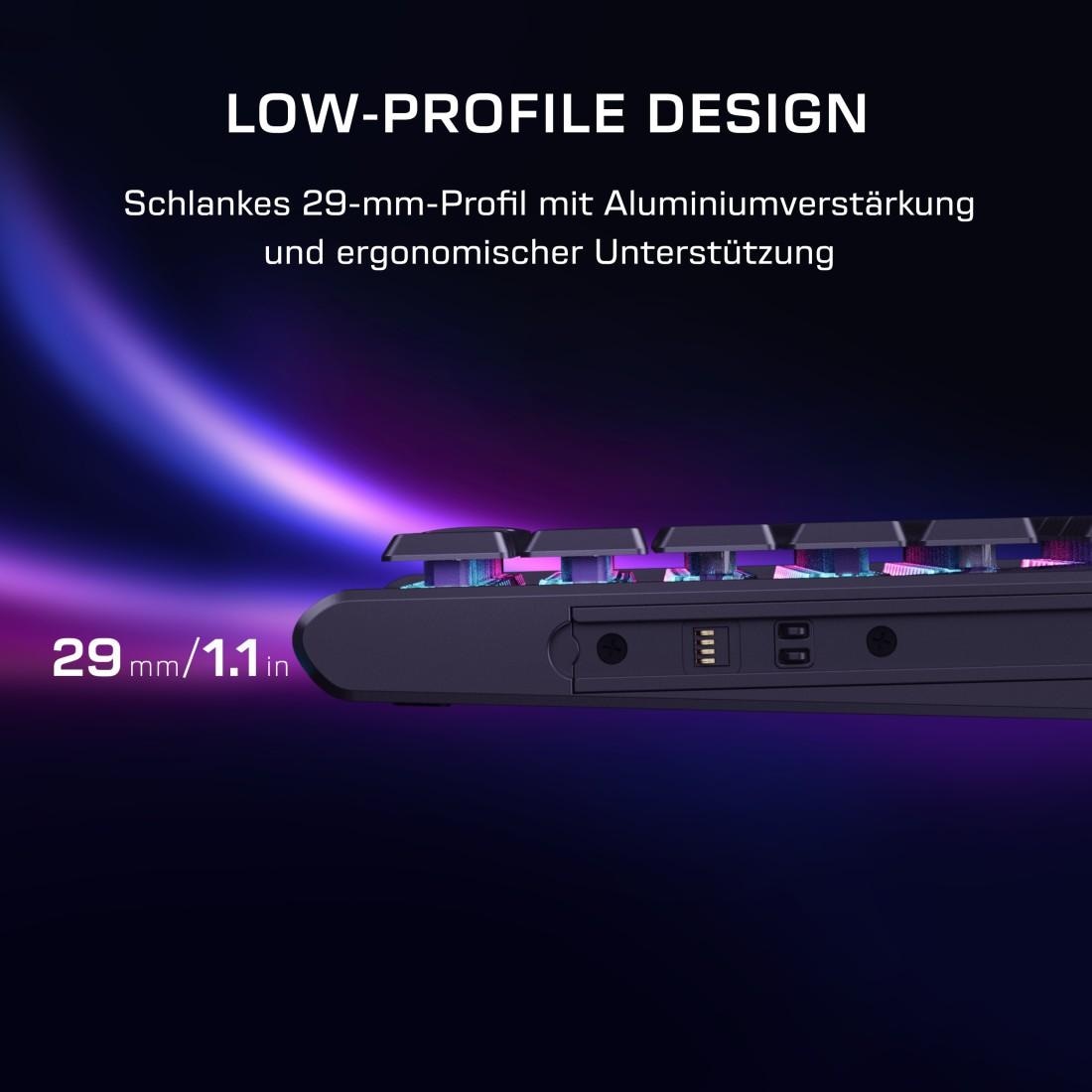Turtle Beach Gaming-Tastatur »Command KB7 TKL« (Angenehmes Tippen | Handgelenkauflage | Makro-Tasten)