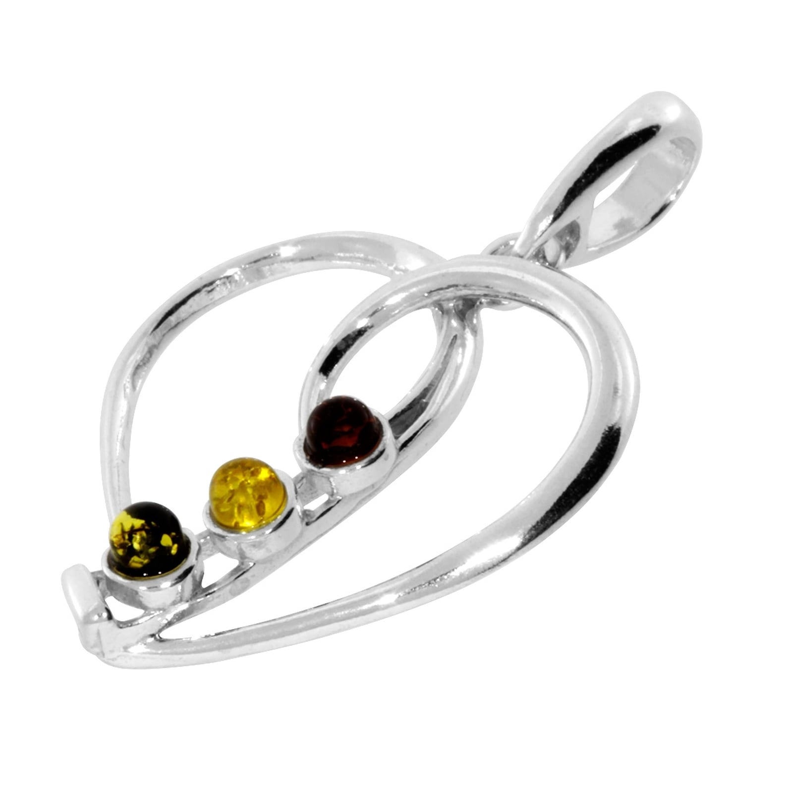 OSTSEE-SCHMUCK Kettenanhänger »- Herz - Silber 925/000 - Bernstein«