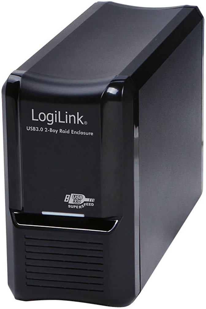 LogiLink HDD-Festplatte »USB 3.0 2-Bay RAID-Gehäuse für 2x 3,5" SATA III HDD«, 3,5 Zoll,...