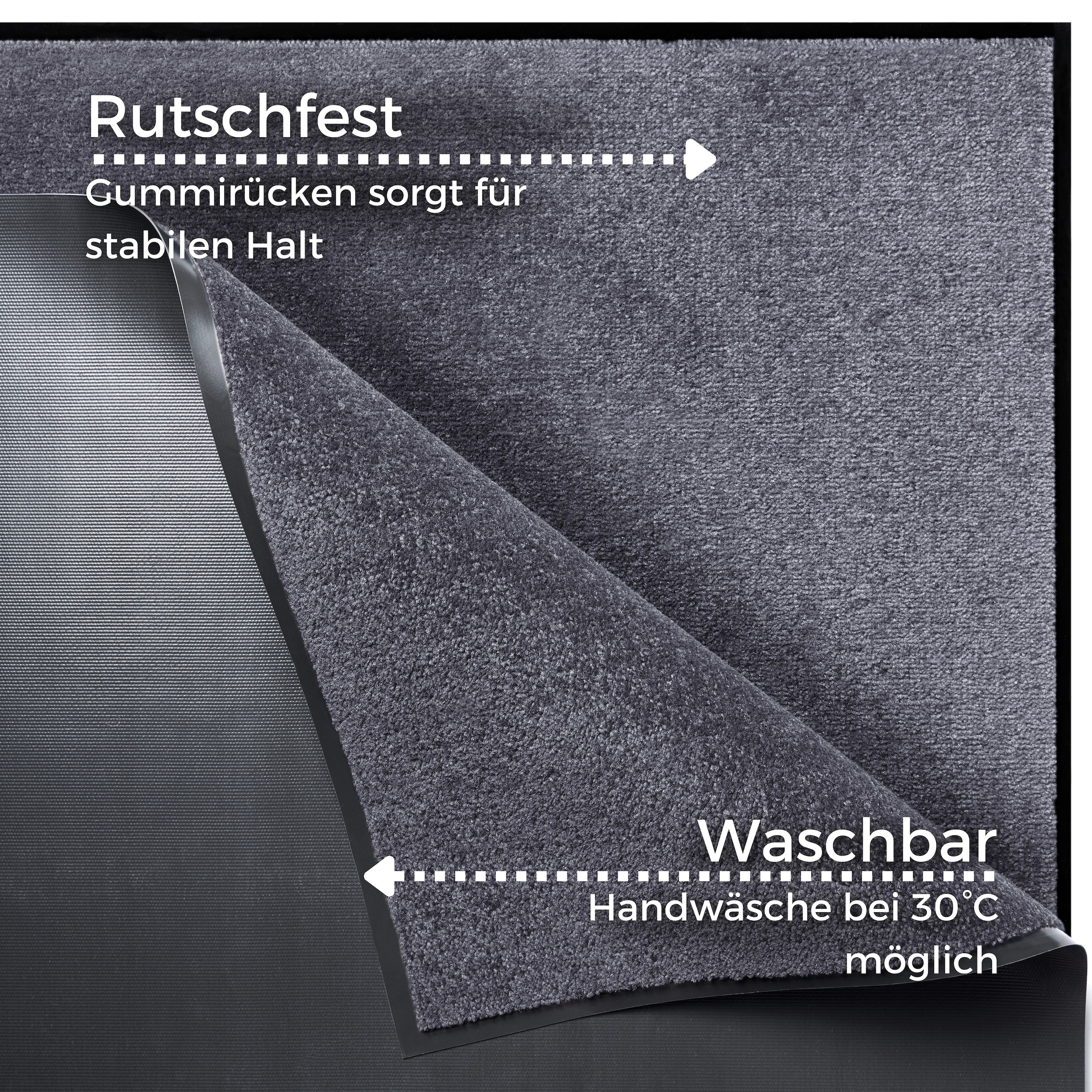 HANSE Home Fußmatte »Triton«, rechteckig, 7 mm Höhe, Schmutzfangmatte, Türmatte, In- und Outdoor, Läufer, waschbar