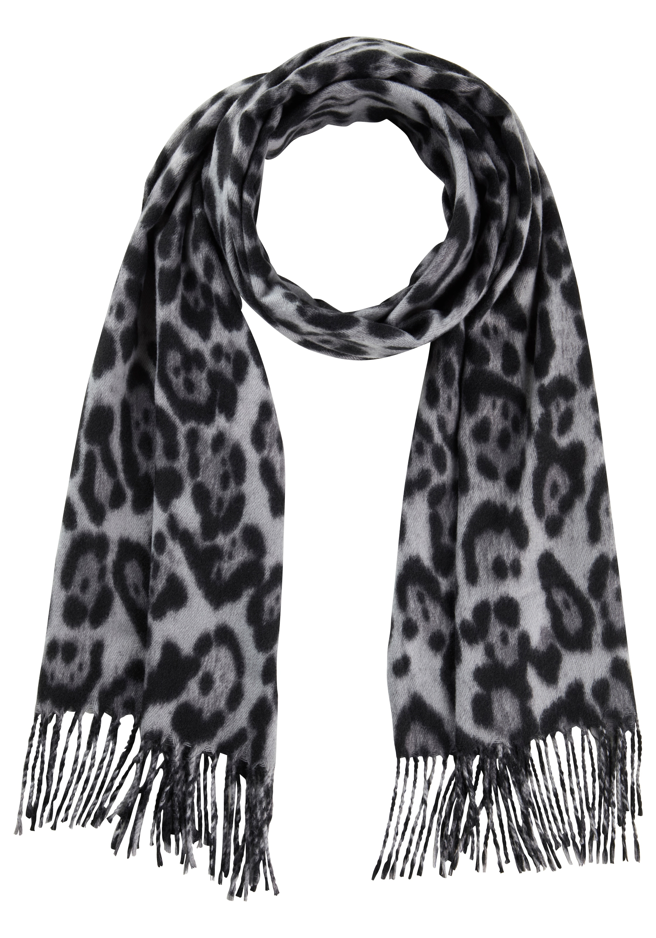 Laura Scott Modeschal, im trendigen Leopard-Design mit Fransen - NEW