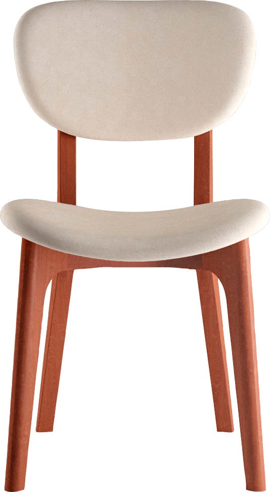 INOSIGN Stuhl »COZY Made in Italy«, (Set), 2 St., Microfaser, Gestell in Buche, Kirsch- oder Nussbaum, Massivholz, Design Stuhl