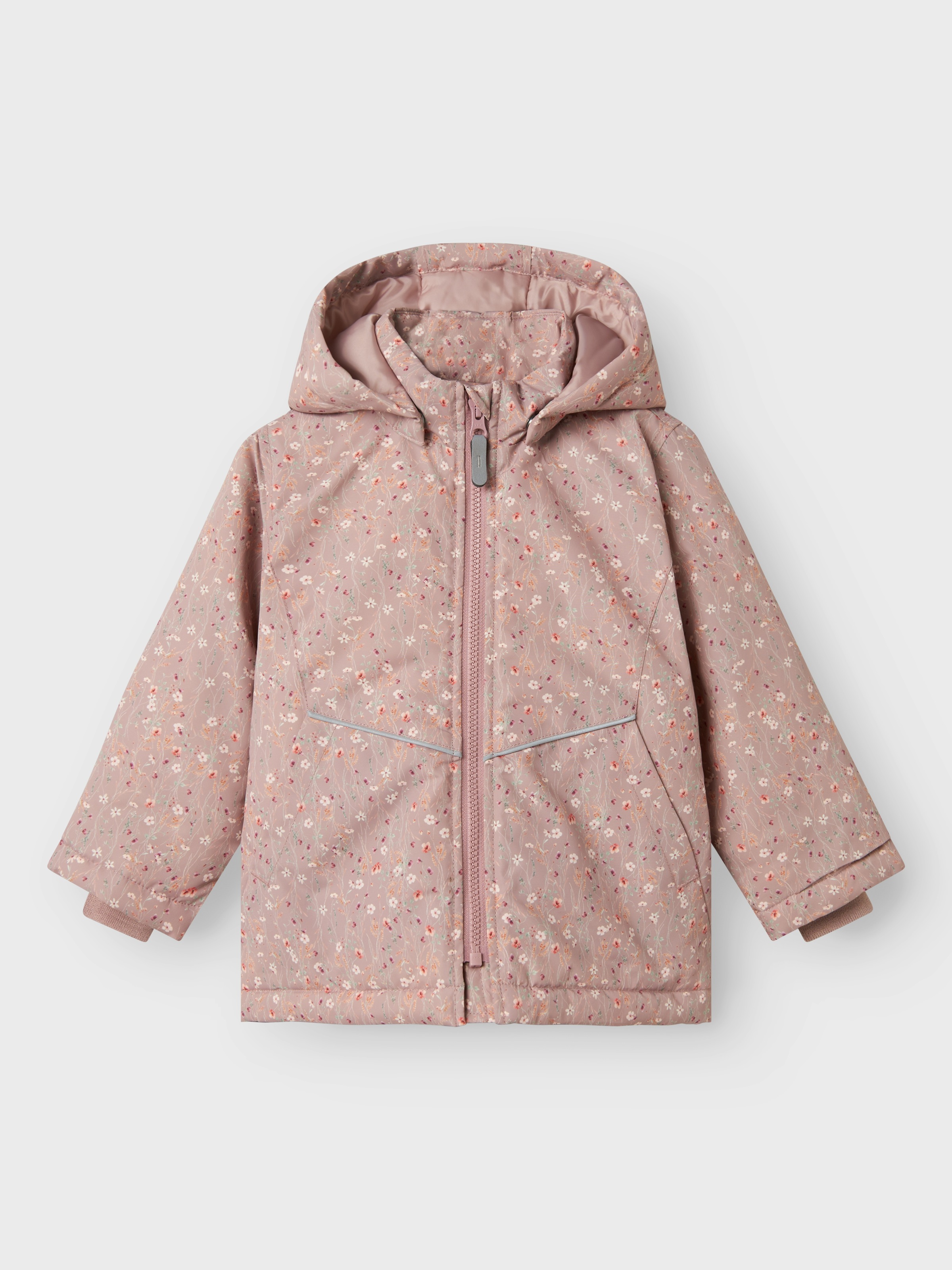Name It Outdoorjacke »NMFMAXI PA JACKET AOP NOOS«, mit Kapuze, mit dekorativen und reflektierenden Details