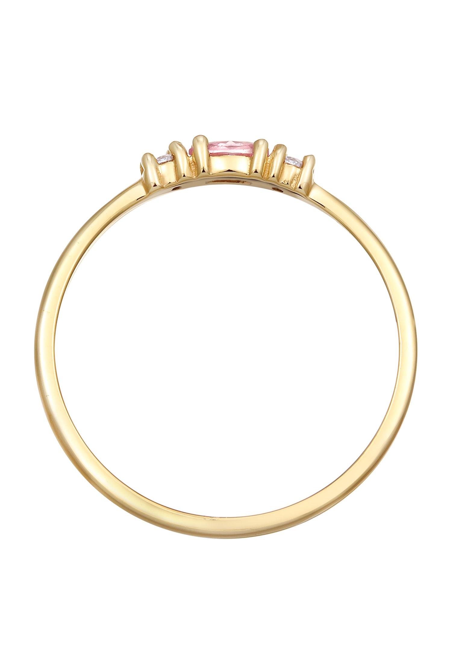 Elli Premium Silberring »Ring Vintage Zirkonia Marquise synth. Saphir 375 Gelbgold«