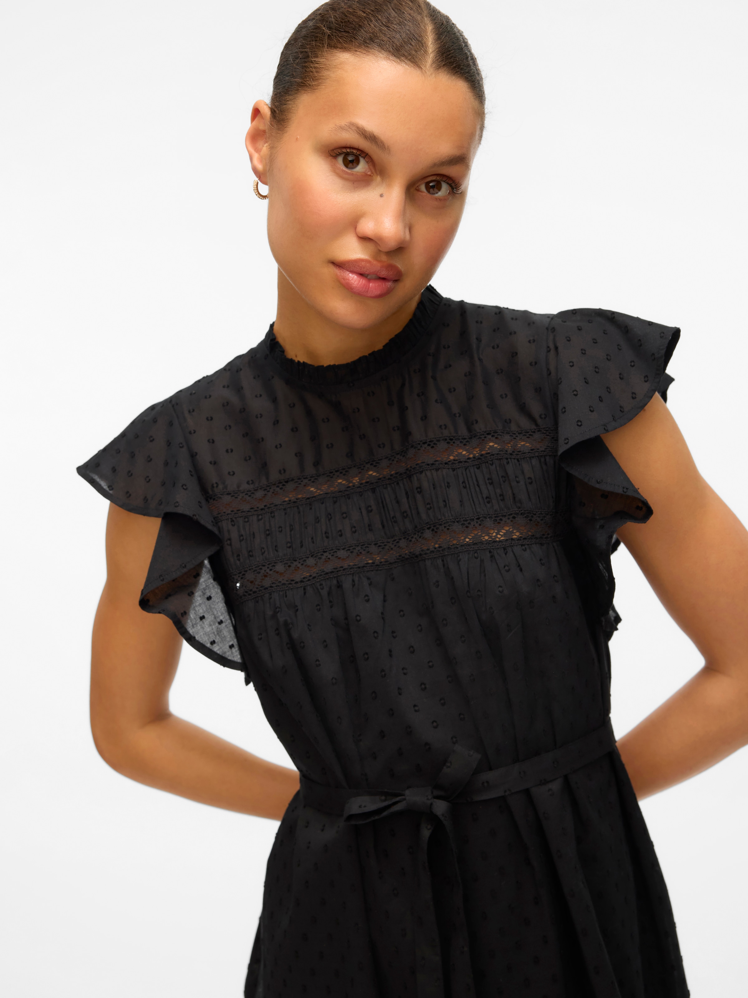 Vero Moda Minikleid »VMTRINE SL SHORT LACE DRESS WVN GA NOOS«