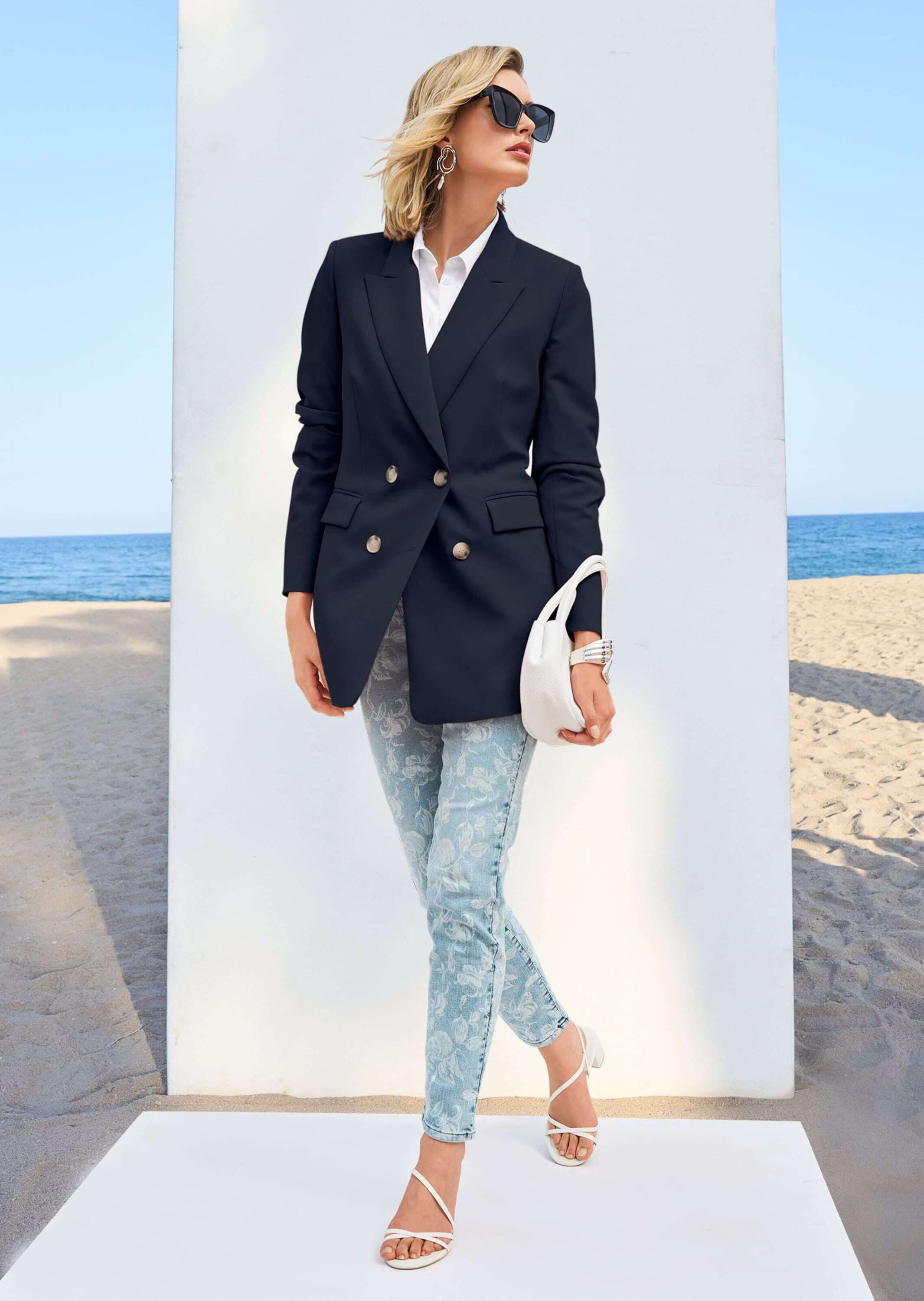 MADELEINE Regular-fit-Jeans »Jeans Schlanke Five-Pocket mit Unikat-Print«