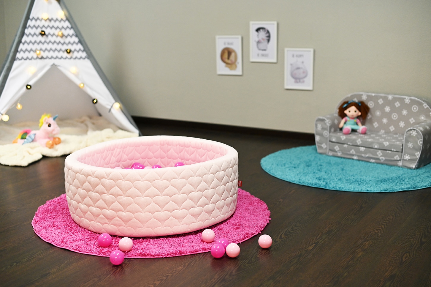 Knorrtoys® Bällebad »Soft, Heart Rose«, mit 300 Bällen soft pink; Made in Europe