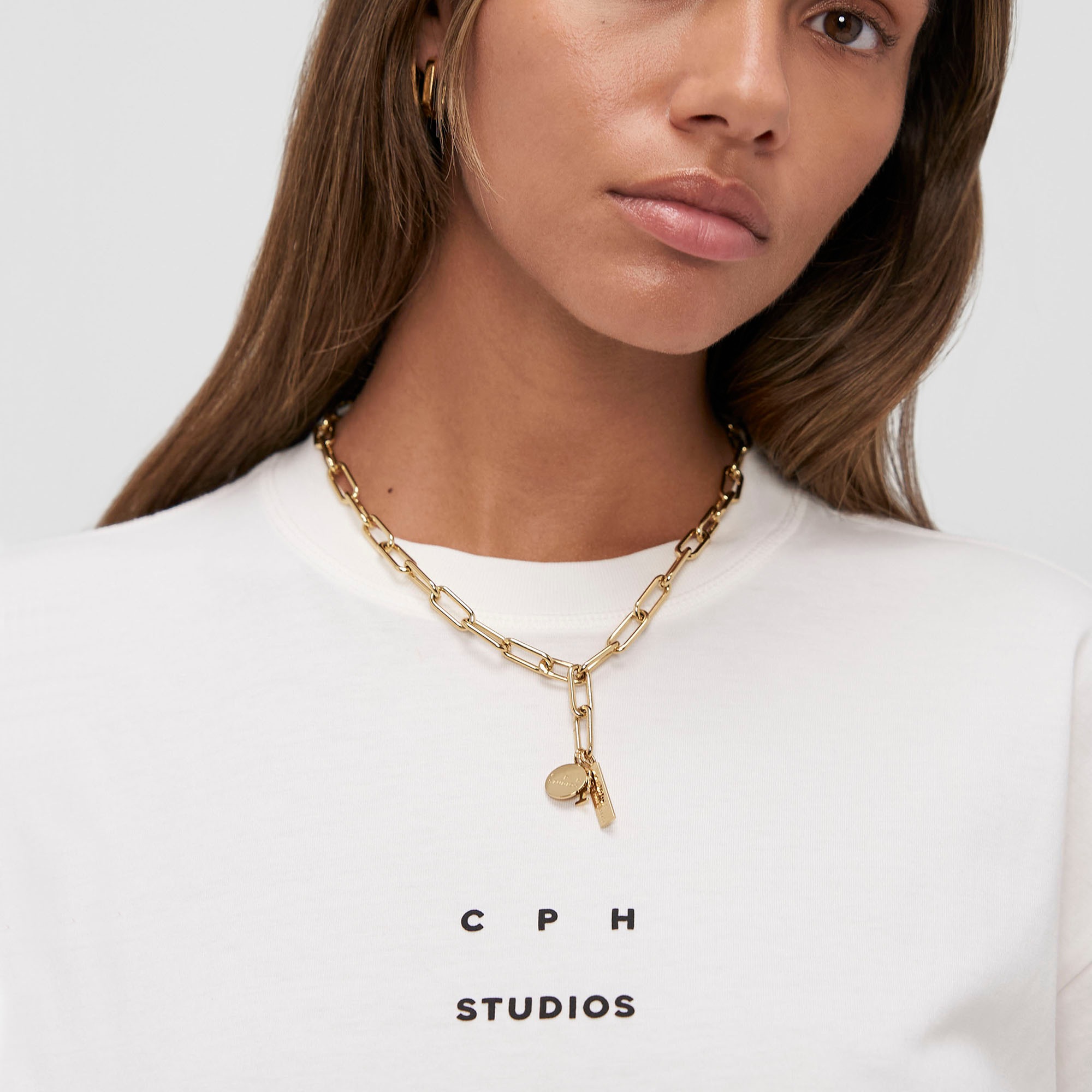 Copenhagen Studios Kette mit Anhänger »Schmuck Geschenk Edelstahl Halskette Bold Link«