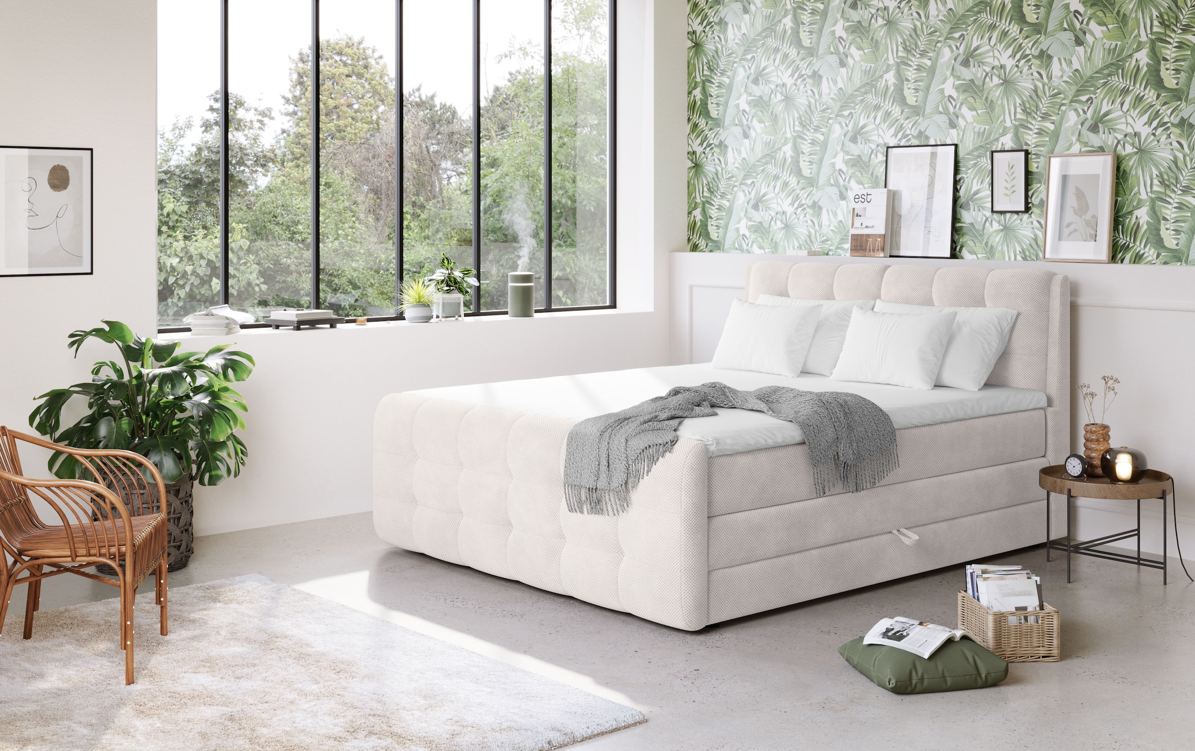 COTTA Boxspringbett »Fort mit Bettkasten, inkl. Topper« erhältlich in verschiedenen Breiten (160cm, 180cm & 200cm)