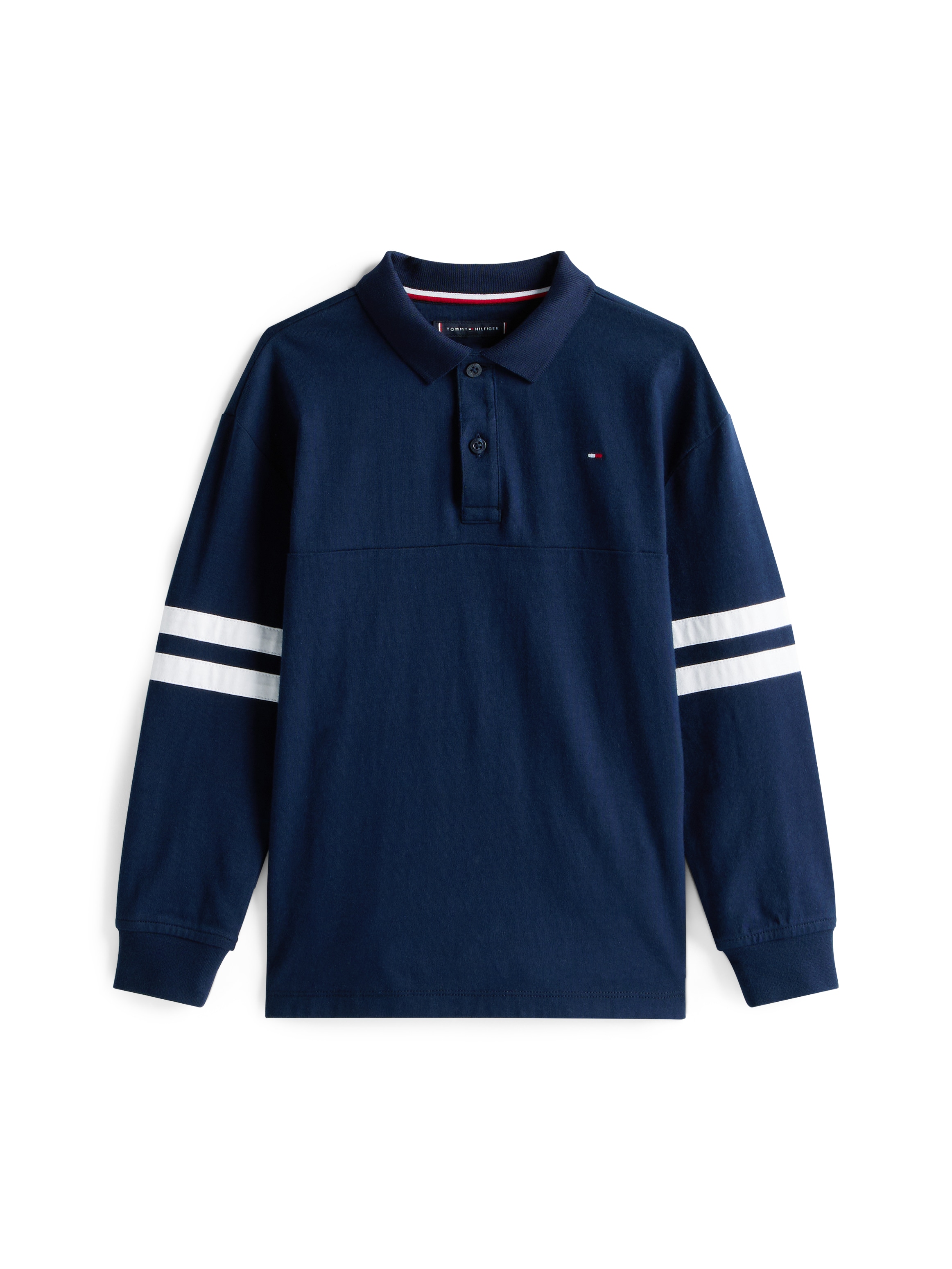 Tommy Hilfiger Poloshirt »TH MIXED GRAPHIC POLO LS«, für Kinder bis 16 Jahre, mit Stickerei auf dem Rücken