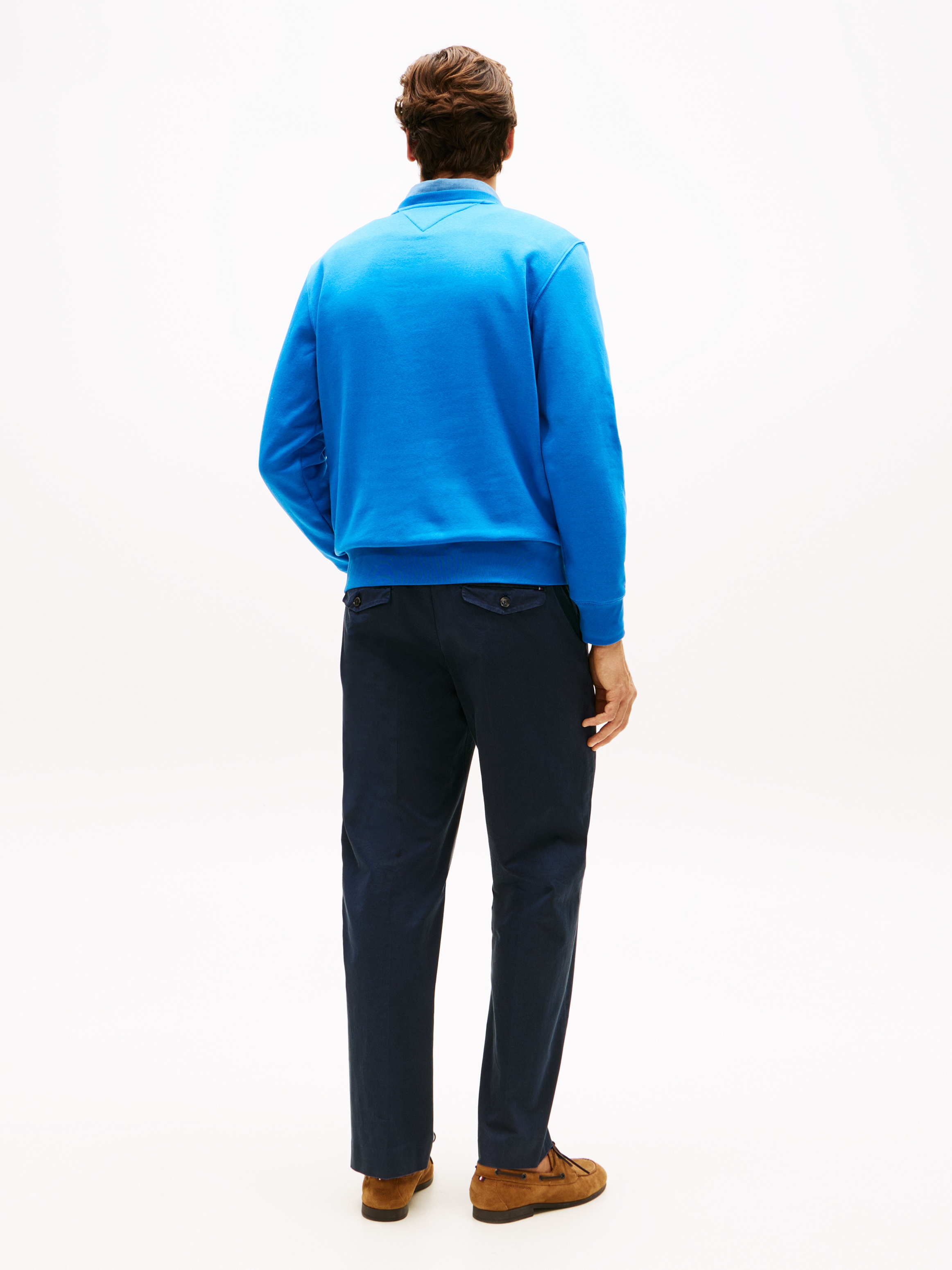 Tommy Hilfiger Sweatshirt »TOMMY LOGO«, unifarben, casual, regular fit, Baumwollmix, Rundhals
