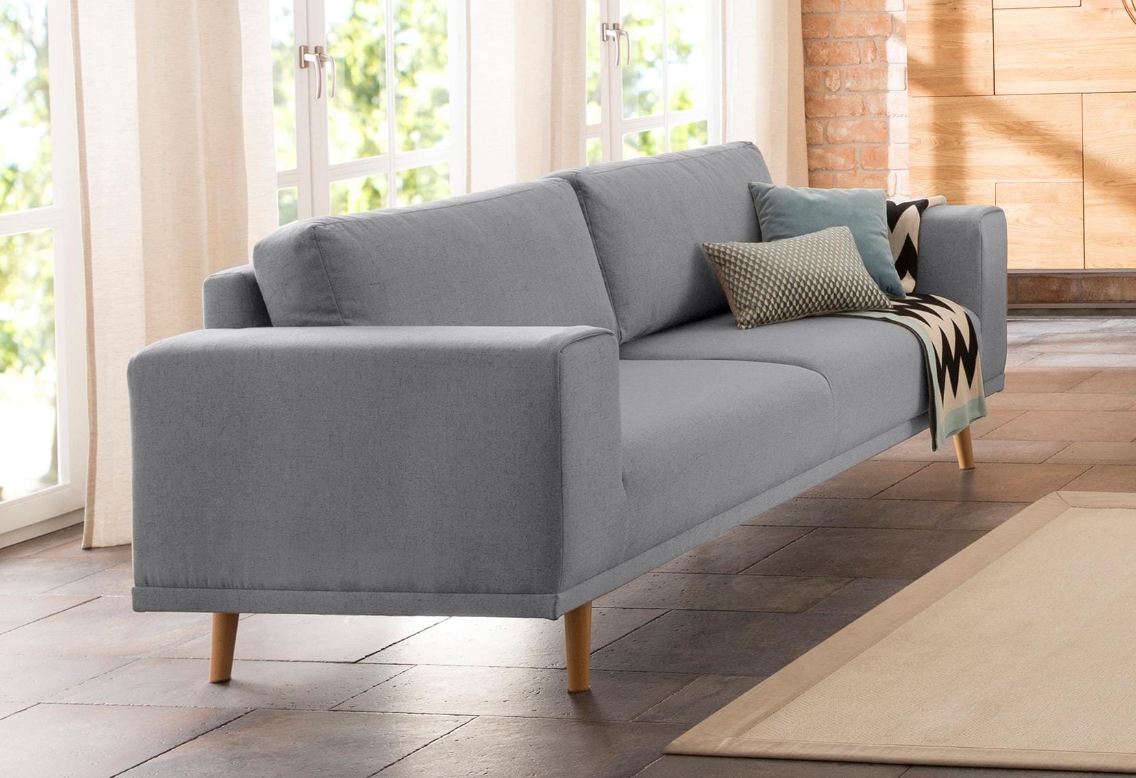 Home affaire 3-Sitzer »Lasse« im scandinavischem Stil mit Holzfüßen