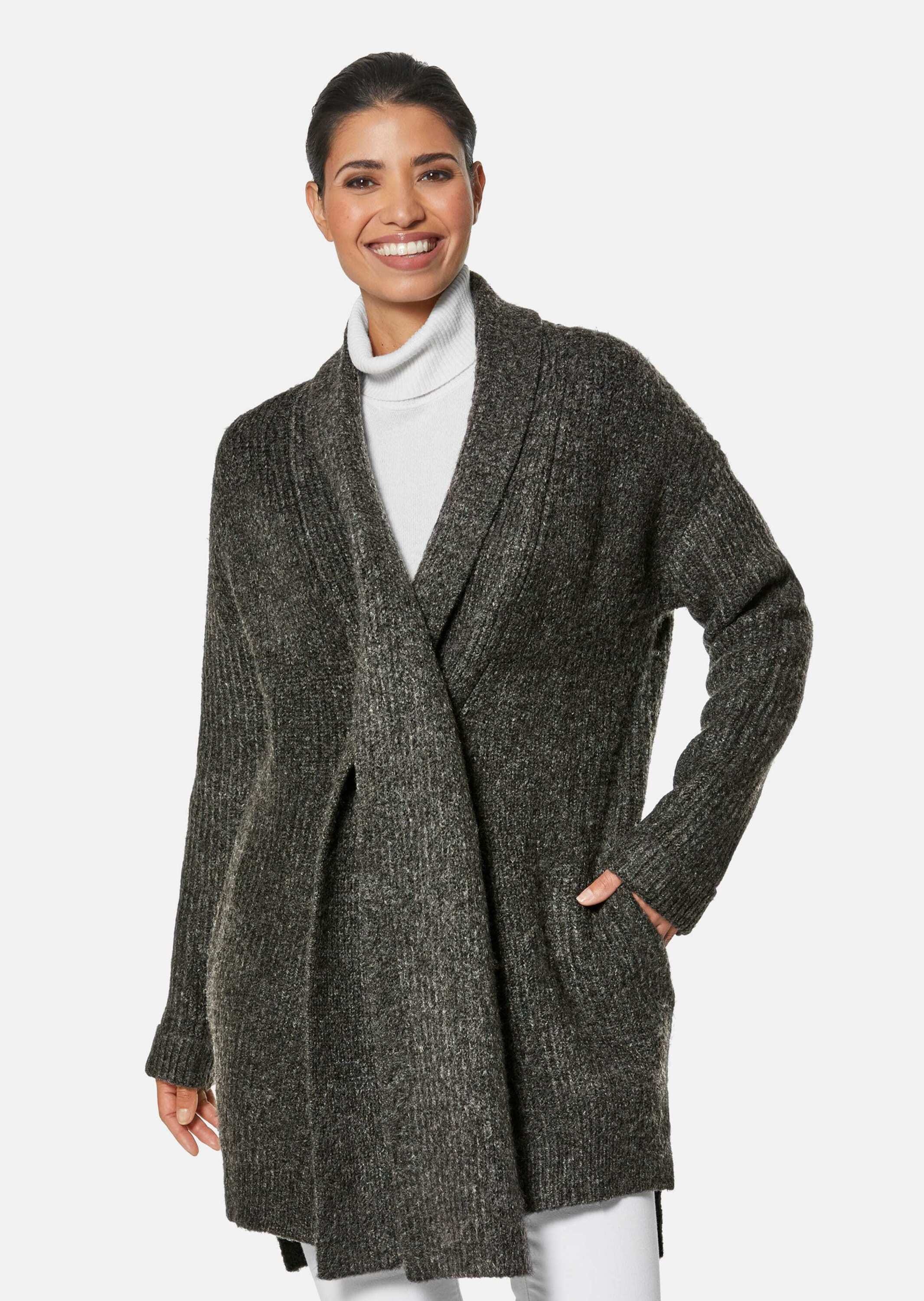 MADELEINE Strickjacke »Strickjacke Lange Strickjacke mit Glanz«