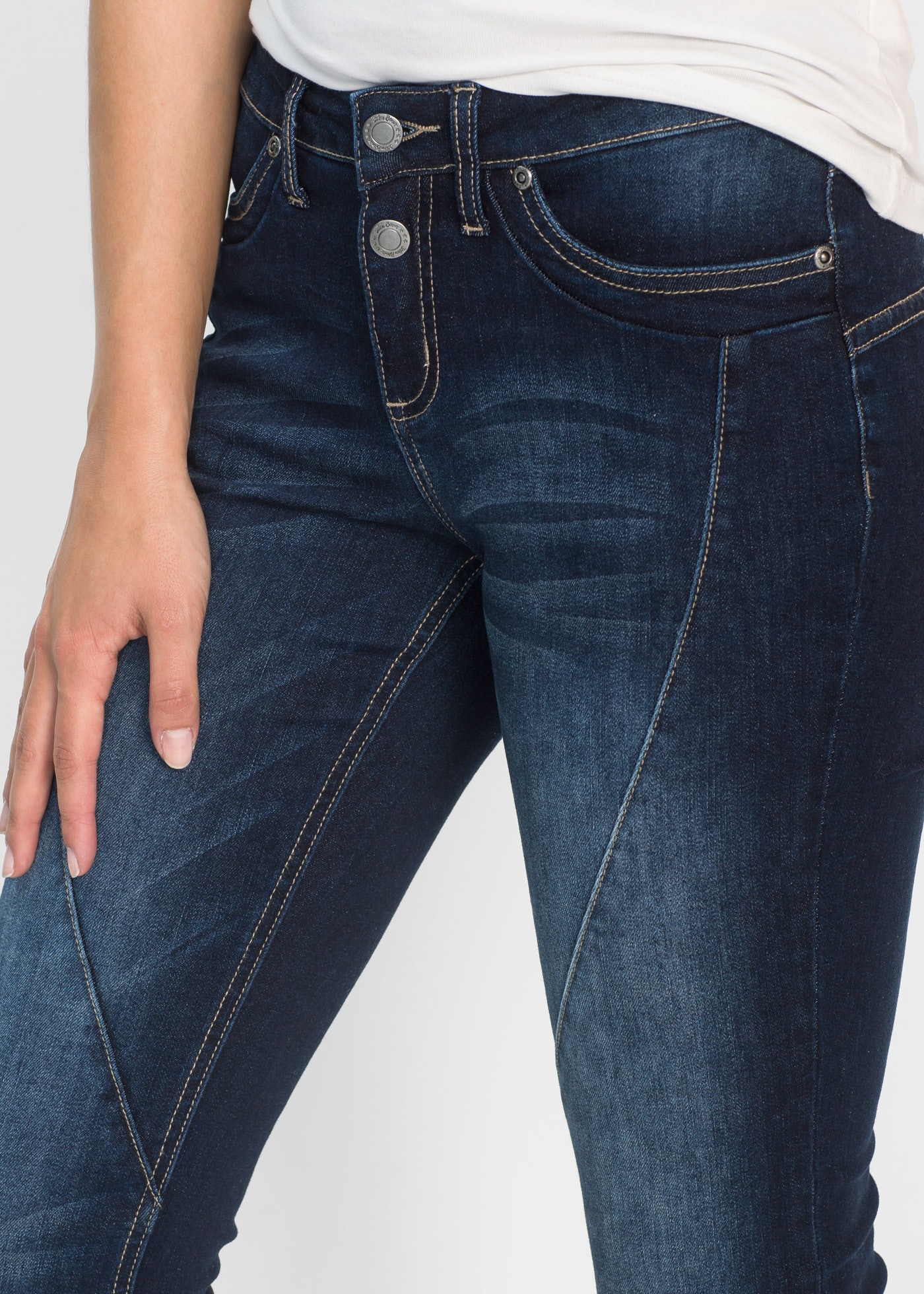 bonprix Bootcut-Jeans »Bootcut Jeans Mid Waist, Stretch« Bootcut Jeans Mid Waist, Stretch