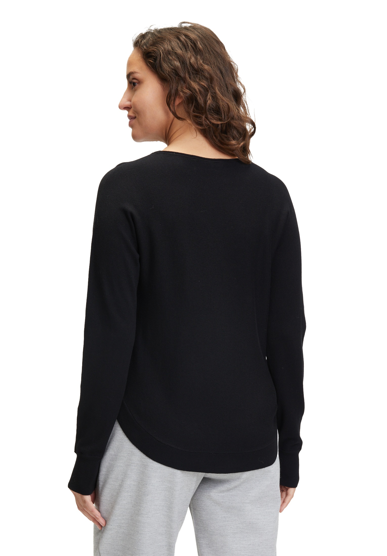 Betty&Co Rundhalspullover »Feinstrickpullover mit U-Boot-Ausschnitt«