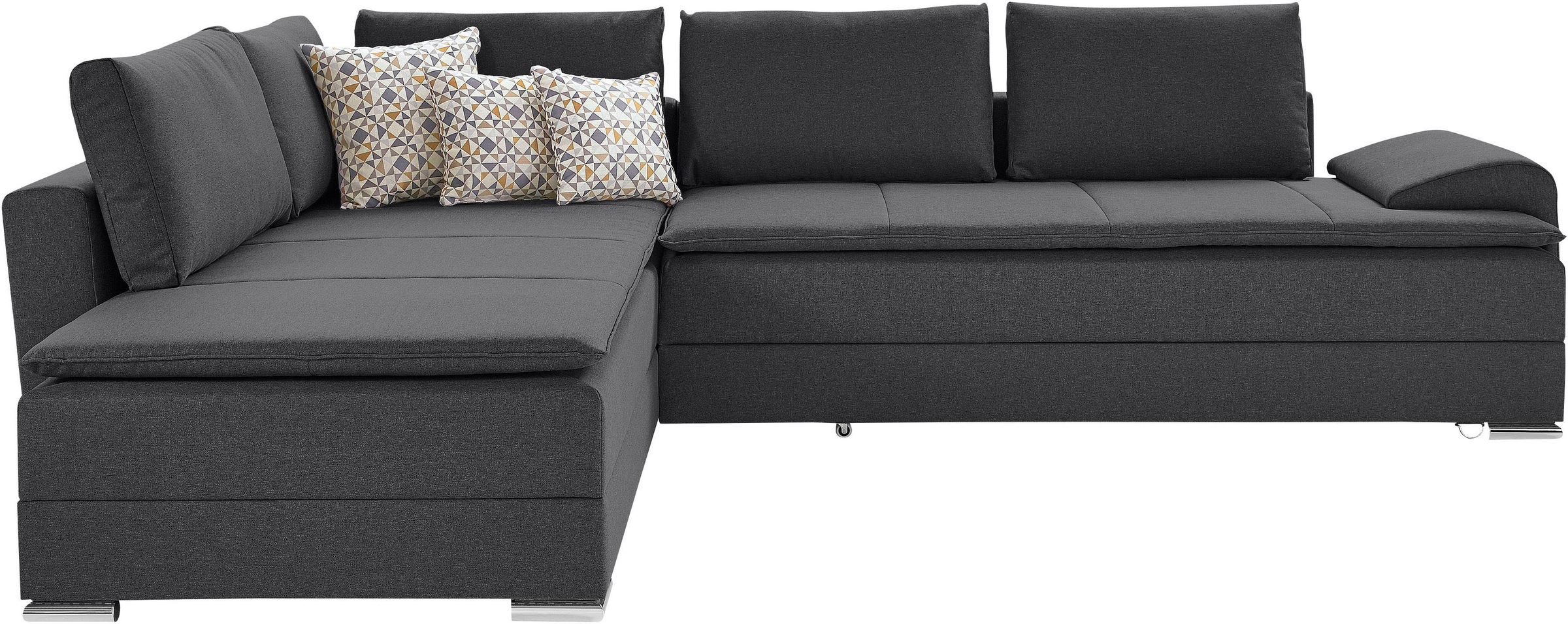 INOSIGN Ecksofa »Boxspringbett Night & Day L-Form mit Dauer-Schlaffunktion mit Armlehne«, mit Boxspring-Bettfunktion 180x200 cm und Bettkasten, Dauerschläfer!