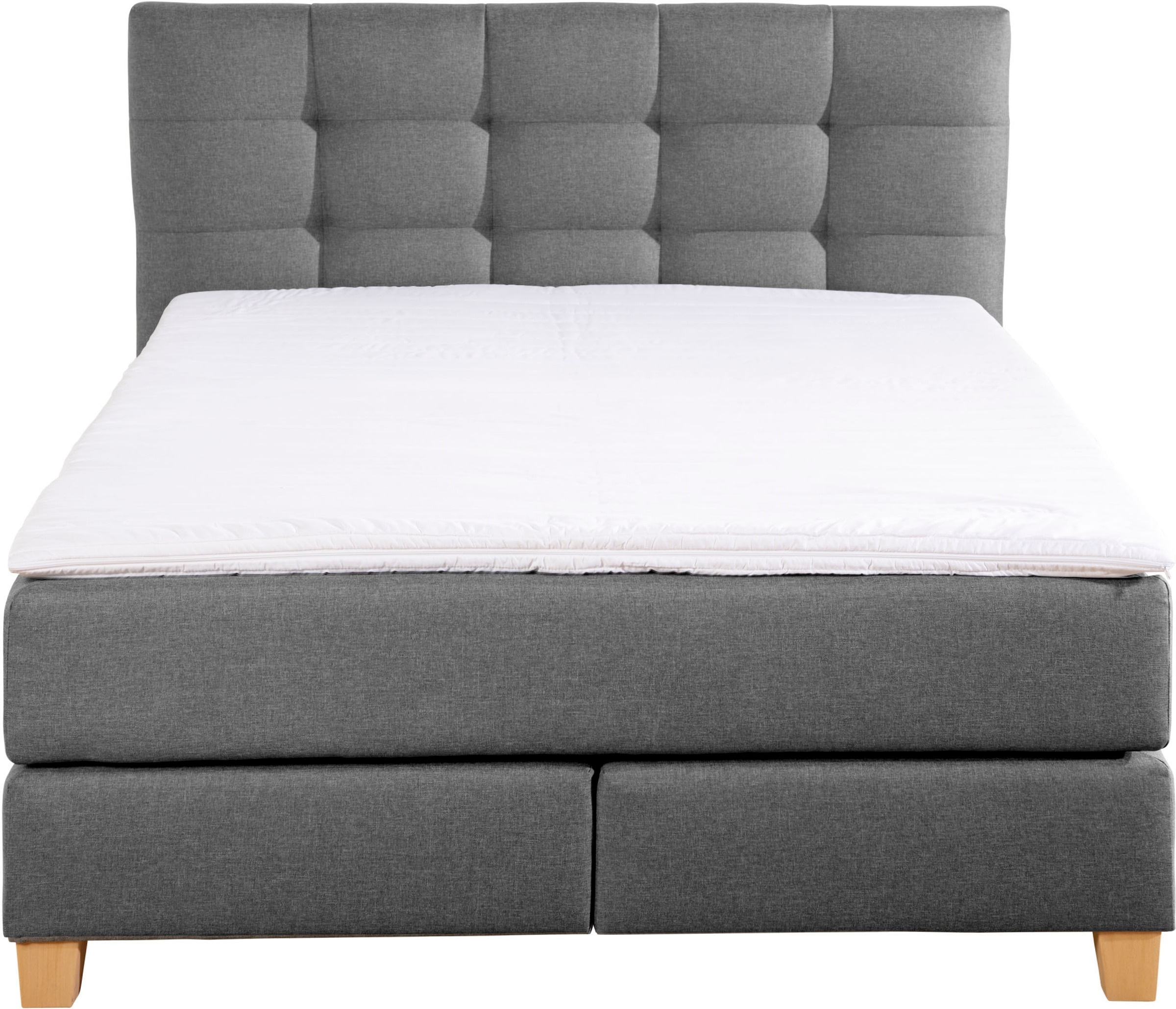 Home affaire Boxspringbett »Moulay«, inkl. Topper, in Überlänge 220 cm, 3 Härtegrade, auch in H4