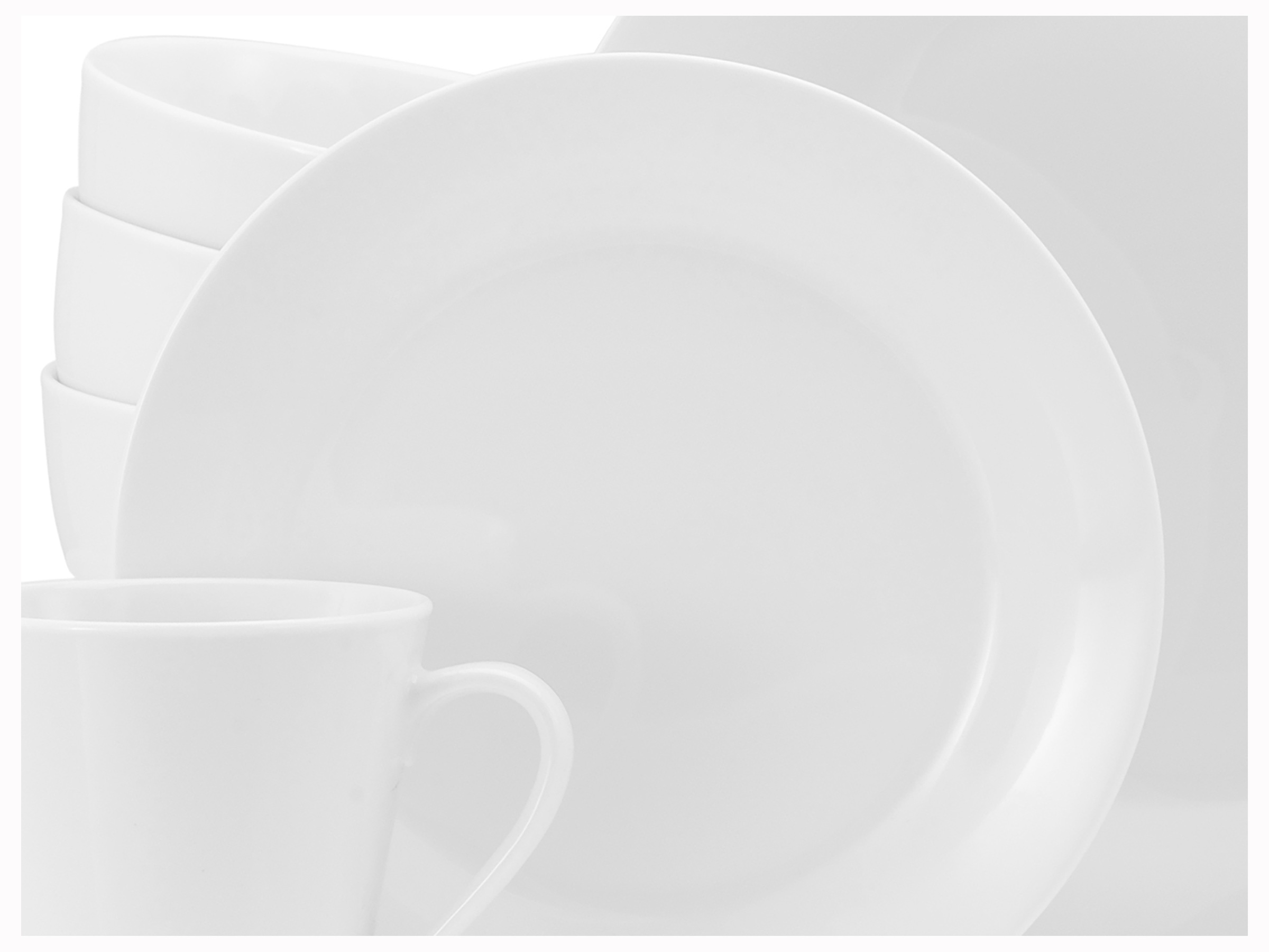 CreaTable Kombiservice »BASE Weiß, Service 24-tlg.« Klassisch, Zeitlos, Der Alleskönner