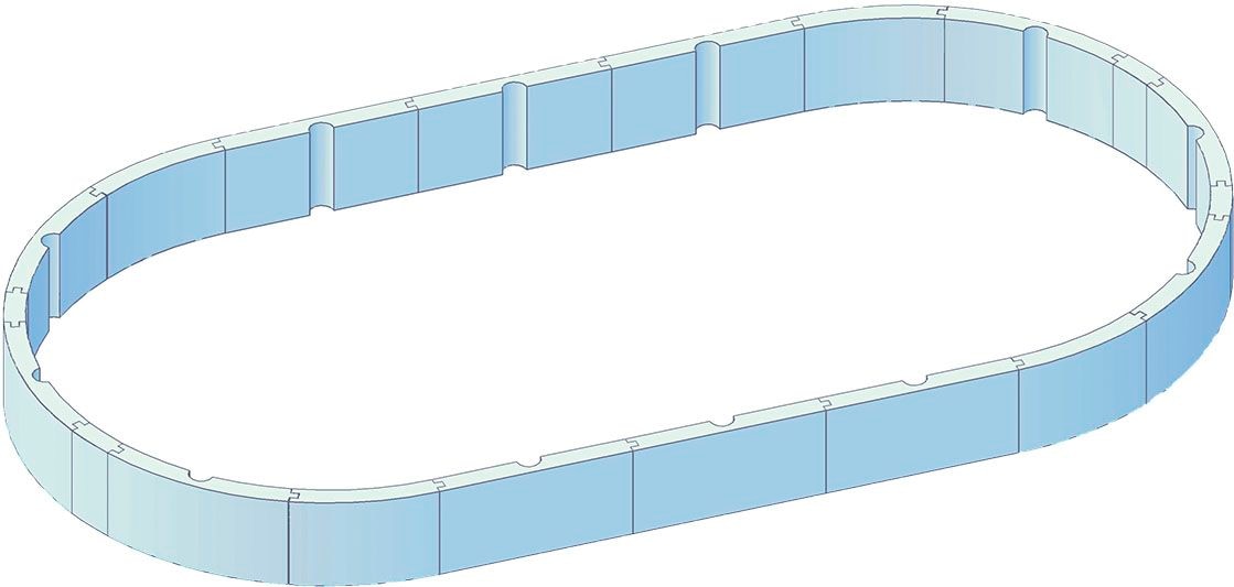 KWAD Poolwandisolierung »Protector T60«, für Ovalformbecken der Größe 490x360x132 cm
