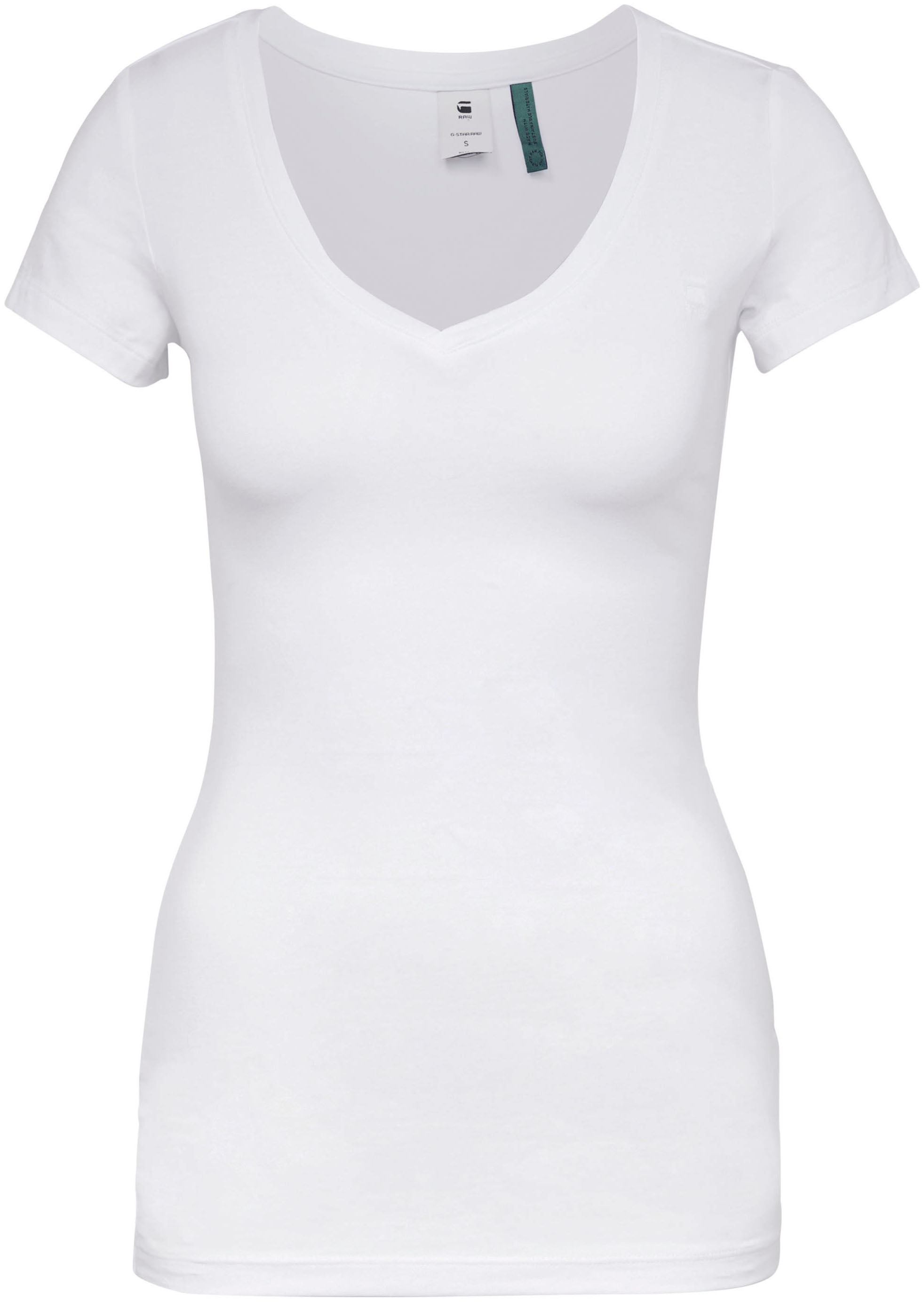 Logodruck im t cap »Base V-Shirt vorne v kleinem RAW wmn OTTO mit sl«, G-Star Online kaufen Shop