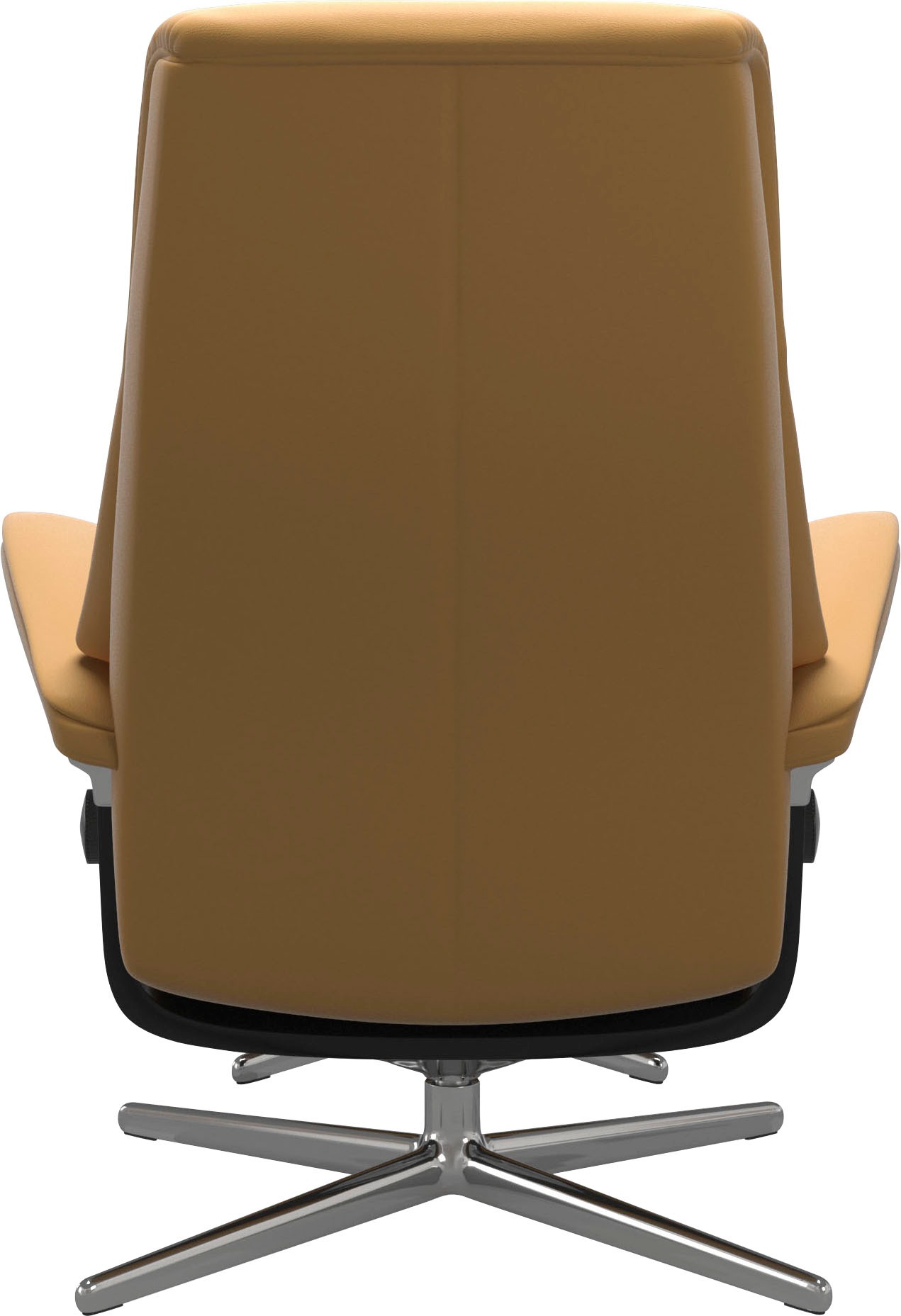Stressless® Relaxsessel »View«, (Set, Relaxsessel mit Hocker), mit Hocker, mit Cross Base, Größe S, M & L, Holzakzent Schwarz