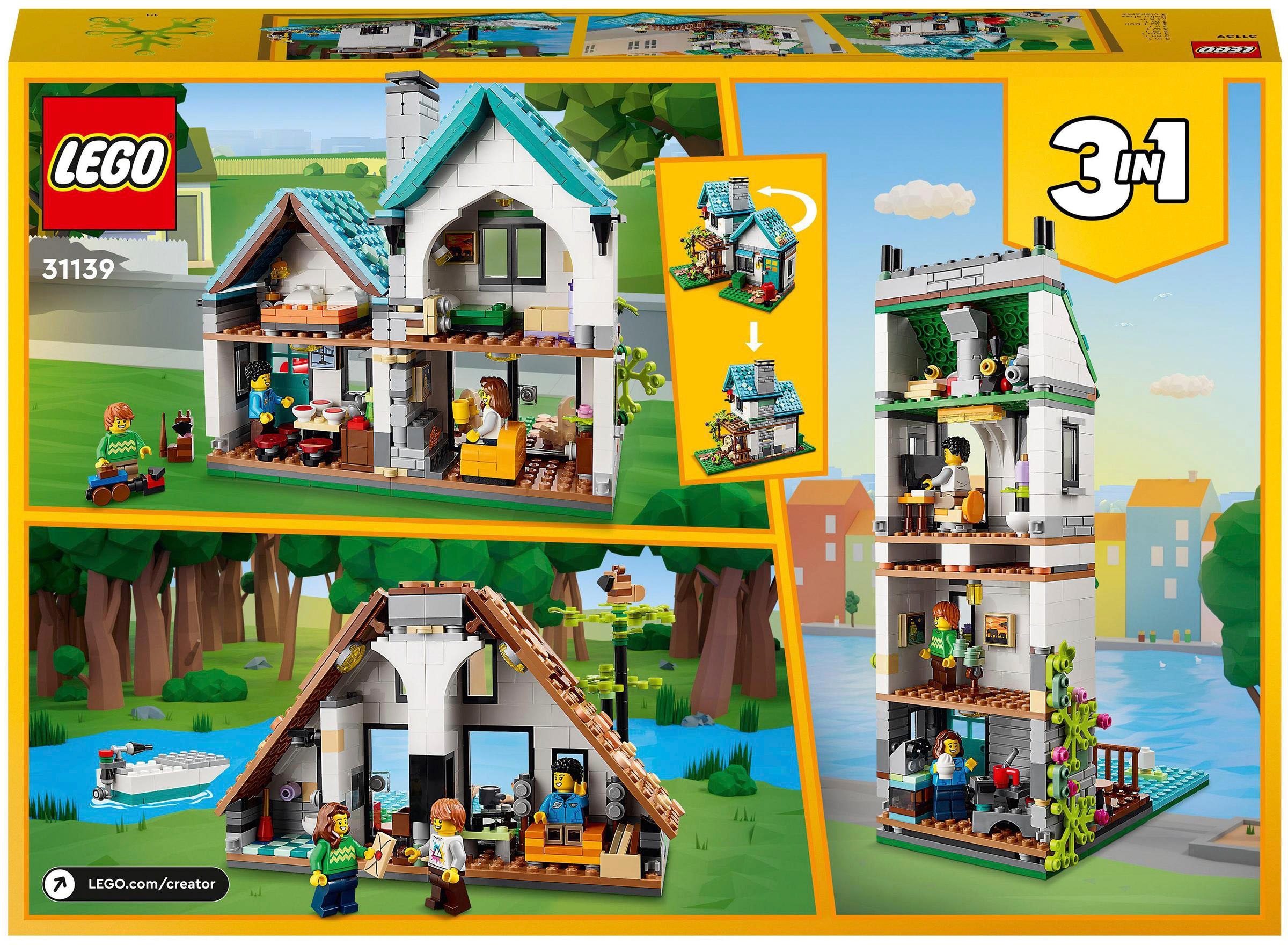 LEGO® Konstruktionsspielsteine »Gemütliches Haus (31139), LEGO® Creator 3in1«, (808 St.)