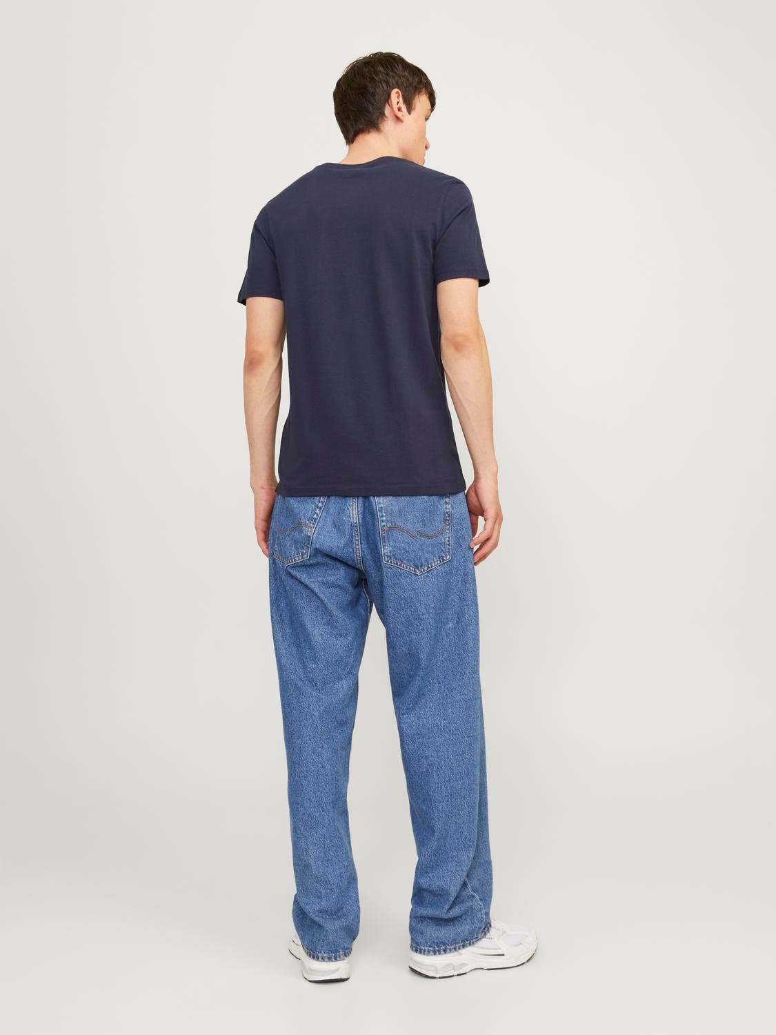 Jack & Jones Rundhalsshirt »JJEORGANIC BASIC TEE SS O-NE 3PK MP NOOS«, (Packung, 3 tlg.)