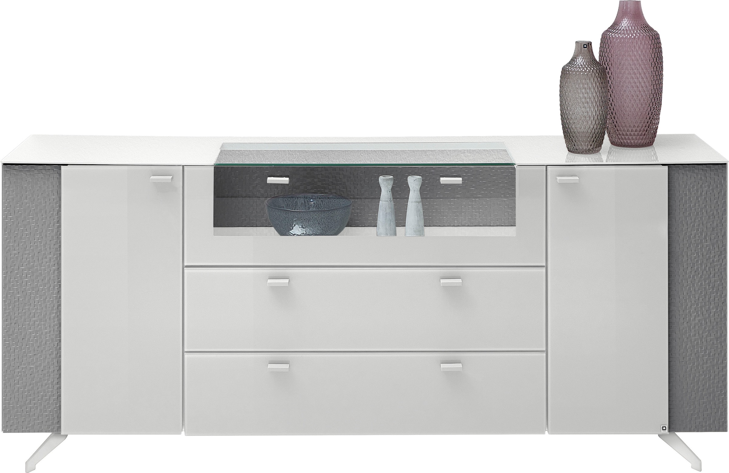 LEONARDO Sideboard »AUREA«, mit Pailletten-Akzent, wahlweise mit Beleuchtung