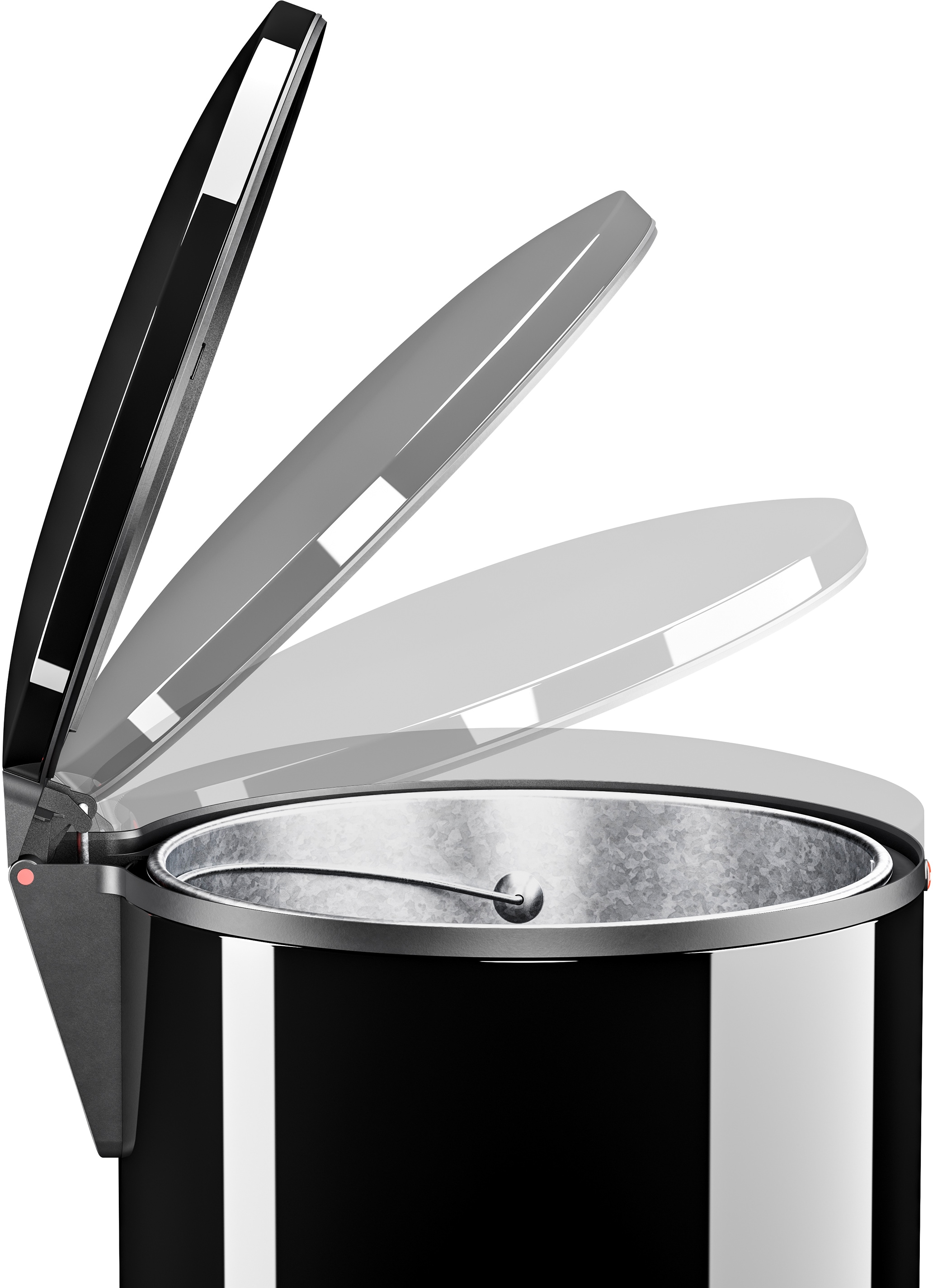Hailo Mülleimer »Pure XL«, 1 Behälter, 44 l, Stahlblech o. Edelstahl, verzinkter Inneneimer, Made in Germany