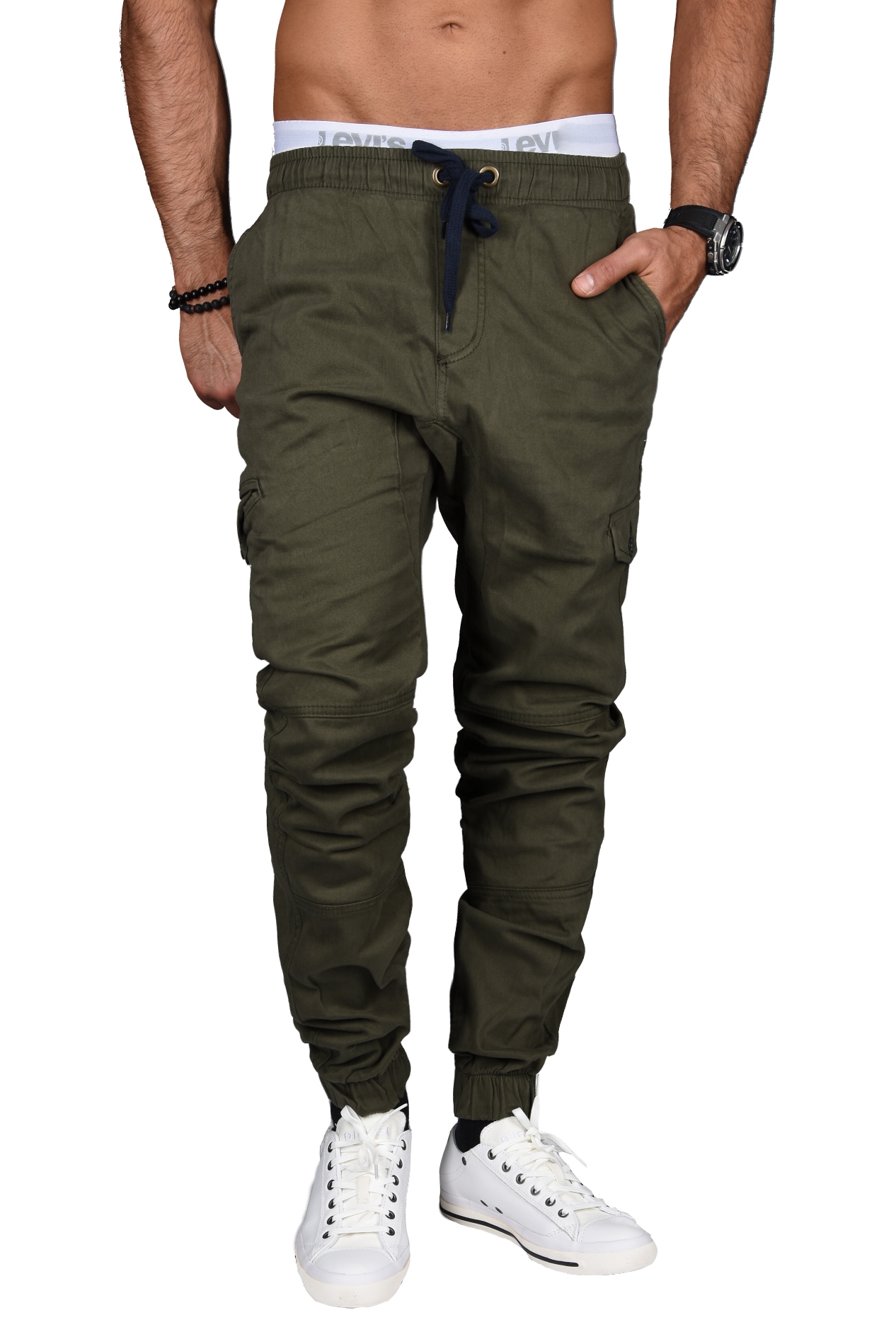 Cargohose »A. Salvarini Herren Designer Cargo Stoff Hose Cargohose Regular Fit NEU AS031«