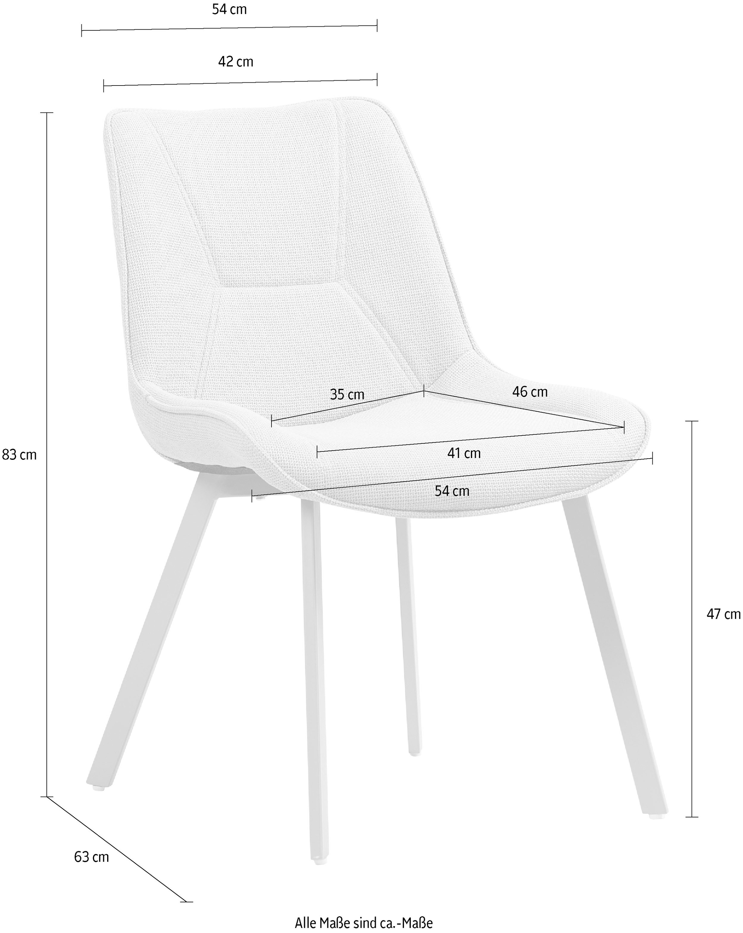 Duo Collection Esszimmerstuhl »Mila« (Set) 4 Stk.mit hellem Gestell in kaschmir Farbe