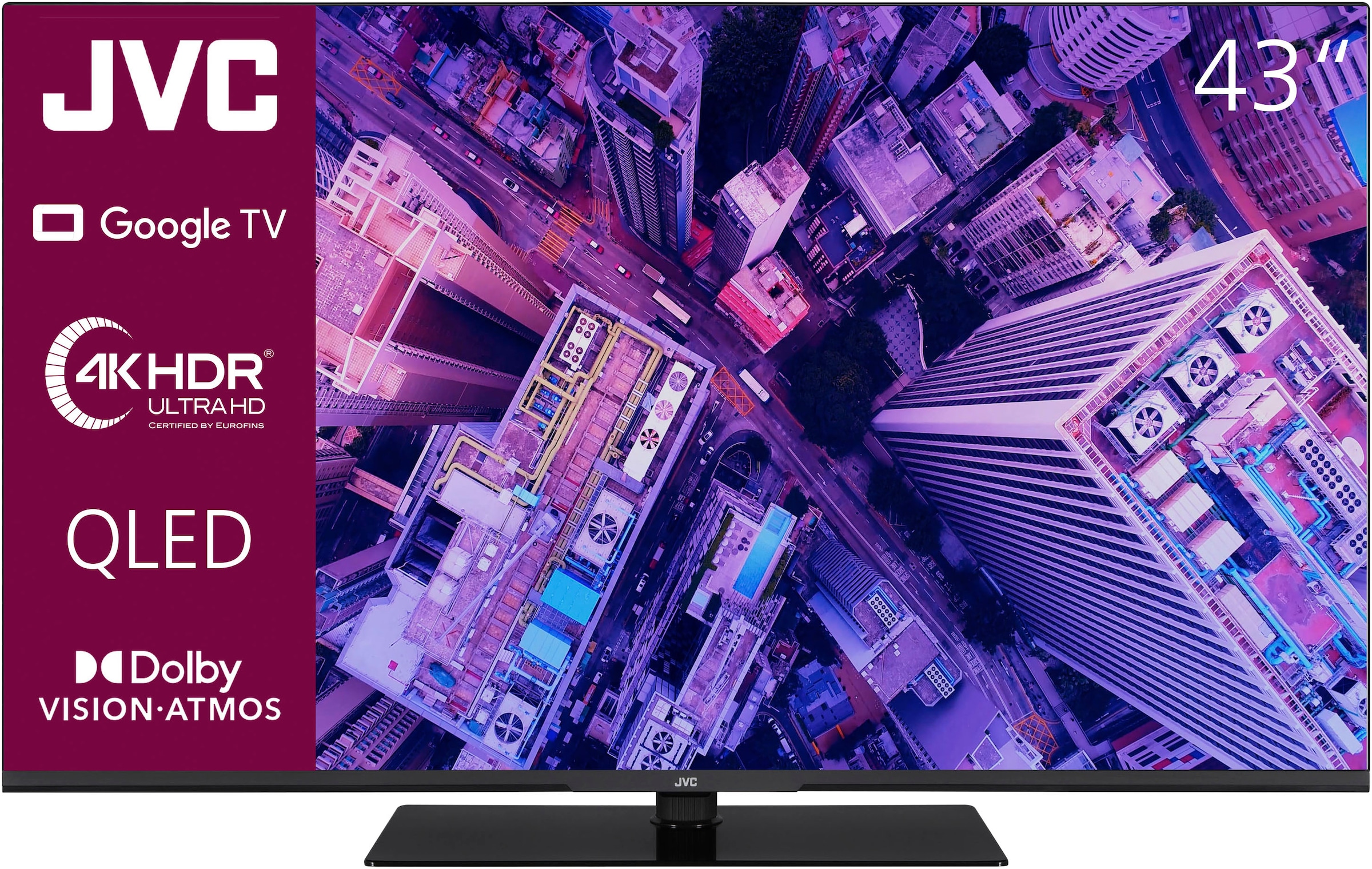 QLED-Fernseher, 108 cm/43 Zoll, 4K Ultra HD, Smart-TV-Google TV