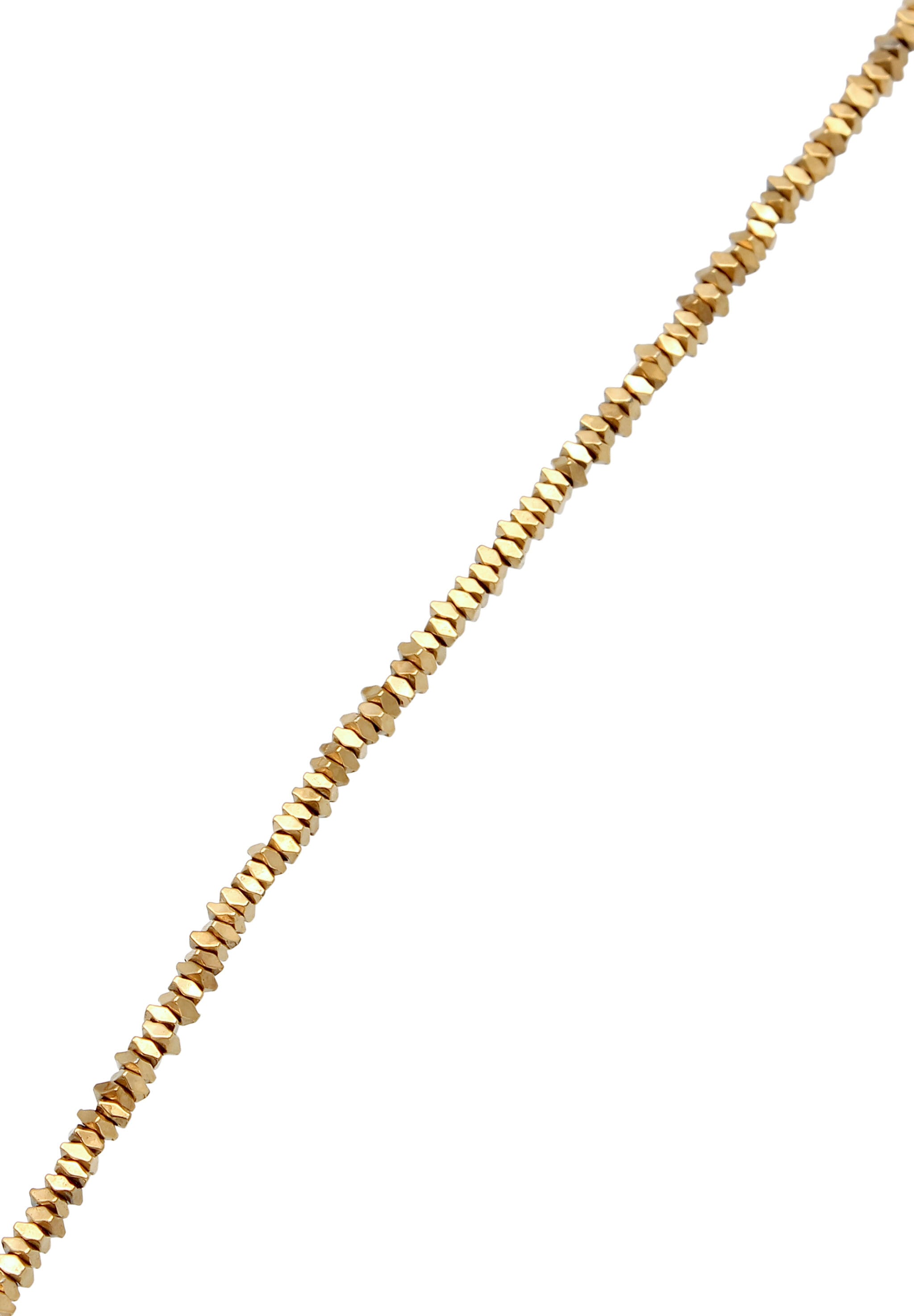 Elli Silberkette »Halskette Perlen Synthetischer Hämatit Gold 925 Sterling Silber vergoldet«