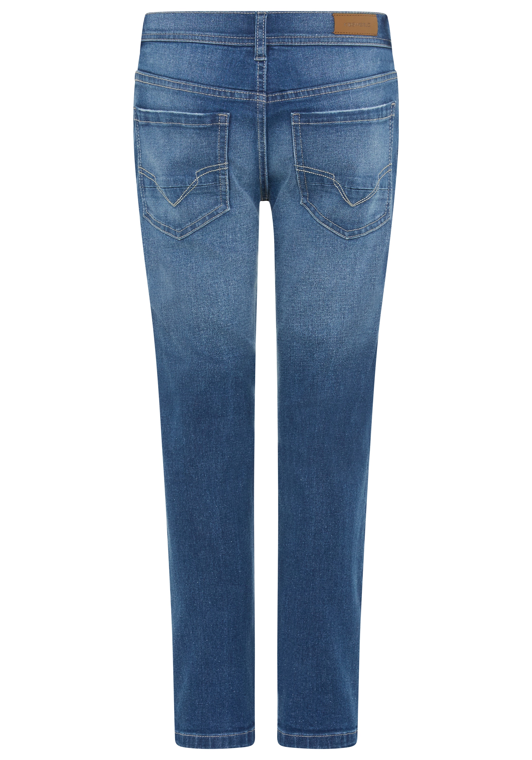 KIDSWORLD Regular-fit-Jeans »Basic Jeans für Jungen« gerader Beinverlauf, langer Schnitt, normaler Bund