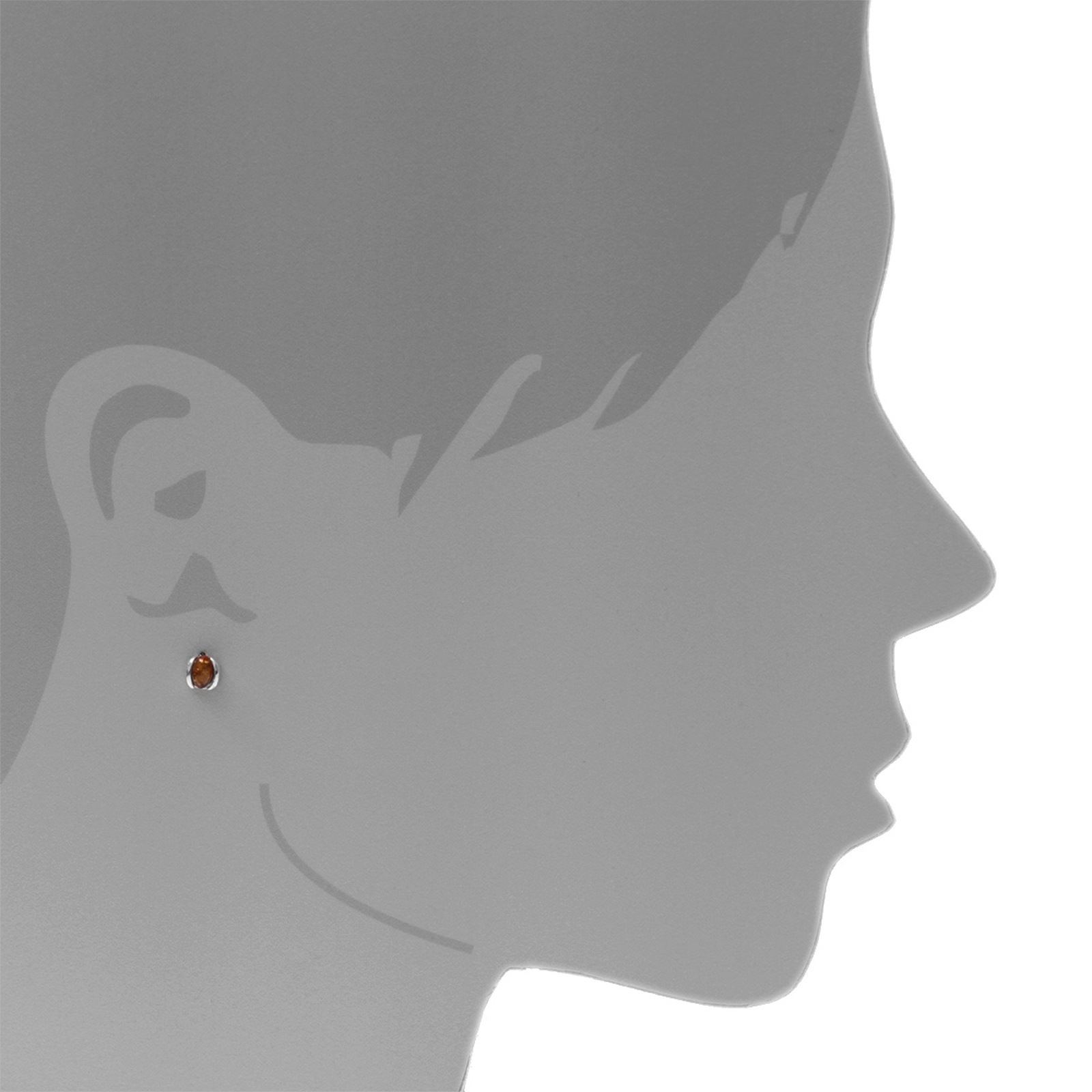 OSTSEE-SCHMUCK Paar Ohrstecker »- Lennja - Silber 925/000 - Bernstein«
