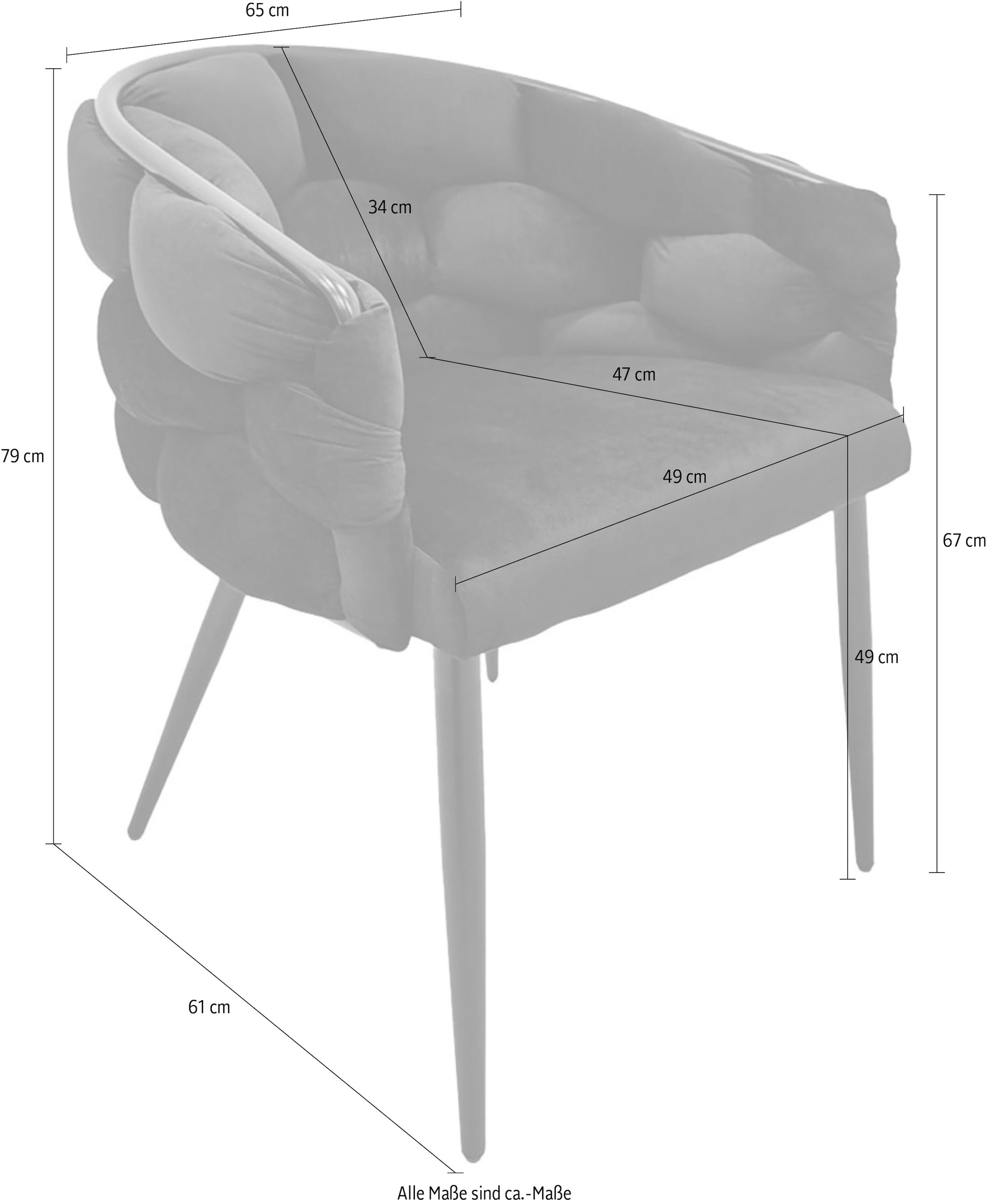 Kayoom Polsterstuhl »Stuhl Grace 125 2er-Set«, 2 St.