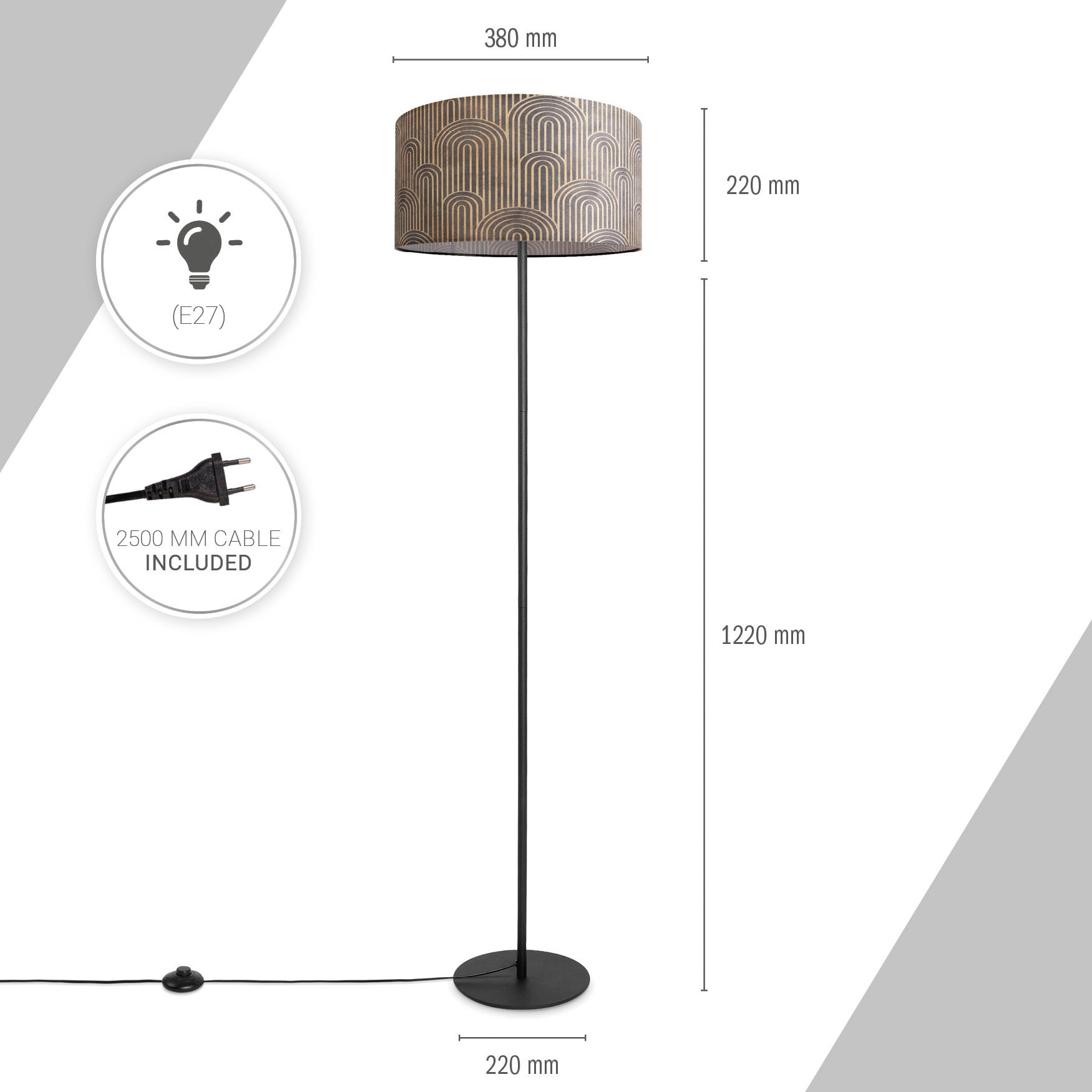 Paco Home Stehlampe »Luca Pillar«, Mit Stoffschirm Stehlampe Wohnzimmer  Leselampe Modern Vintage E27 im OTTO Online Shop | Standleuchten