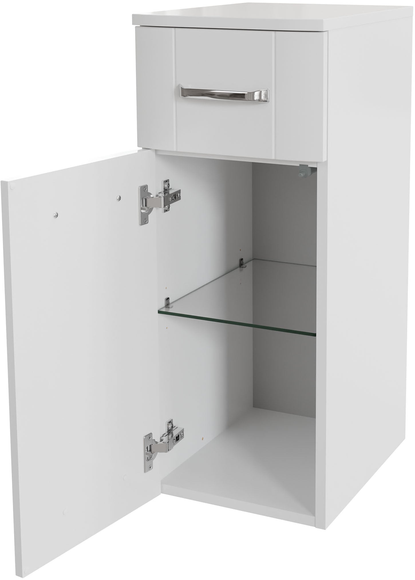 Saphir Badmöbel-Set »Badmöbel-Set Serie 3006 5-teilig Keramik-Waschtisch mit Spiegelschrank«, (6 St.), Badezimmer-Set mit Unterschrank, Hängeschrank, Hochschrank, Türdämpfer