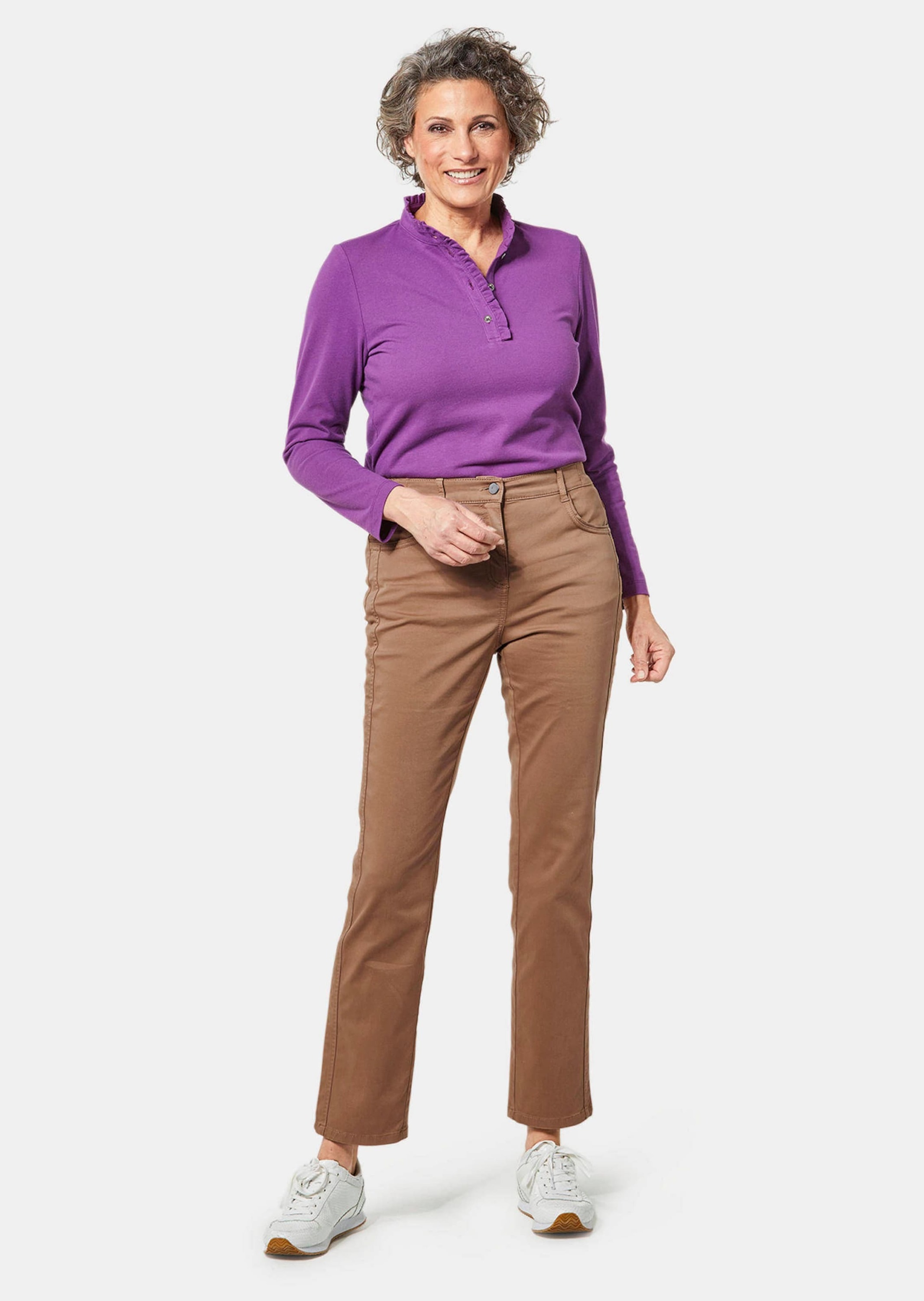 GOLDNER 2-in-1-Hose »Hose Carla in jeanstypischer Form und trendstarker Farbe«  Ohne